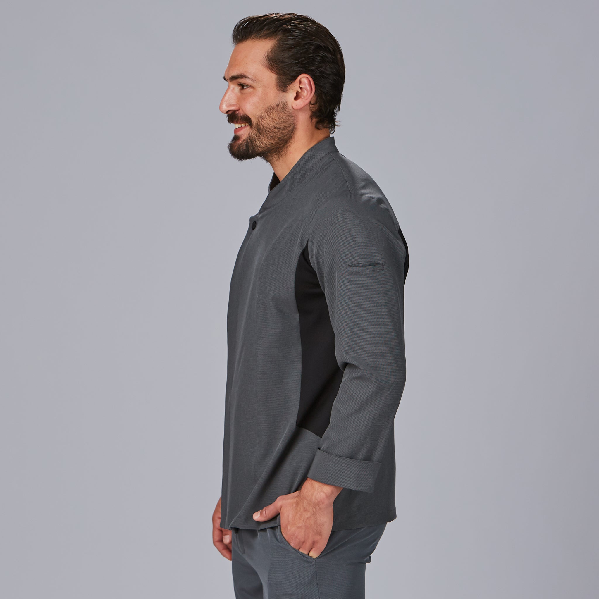 Gary's Ruiz veste cuisine bielastique gris marengo
