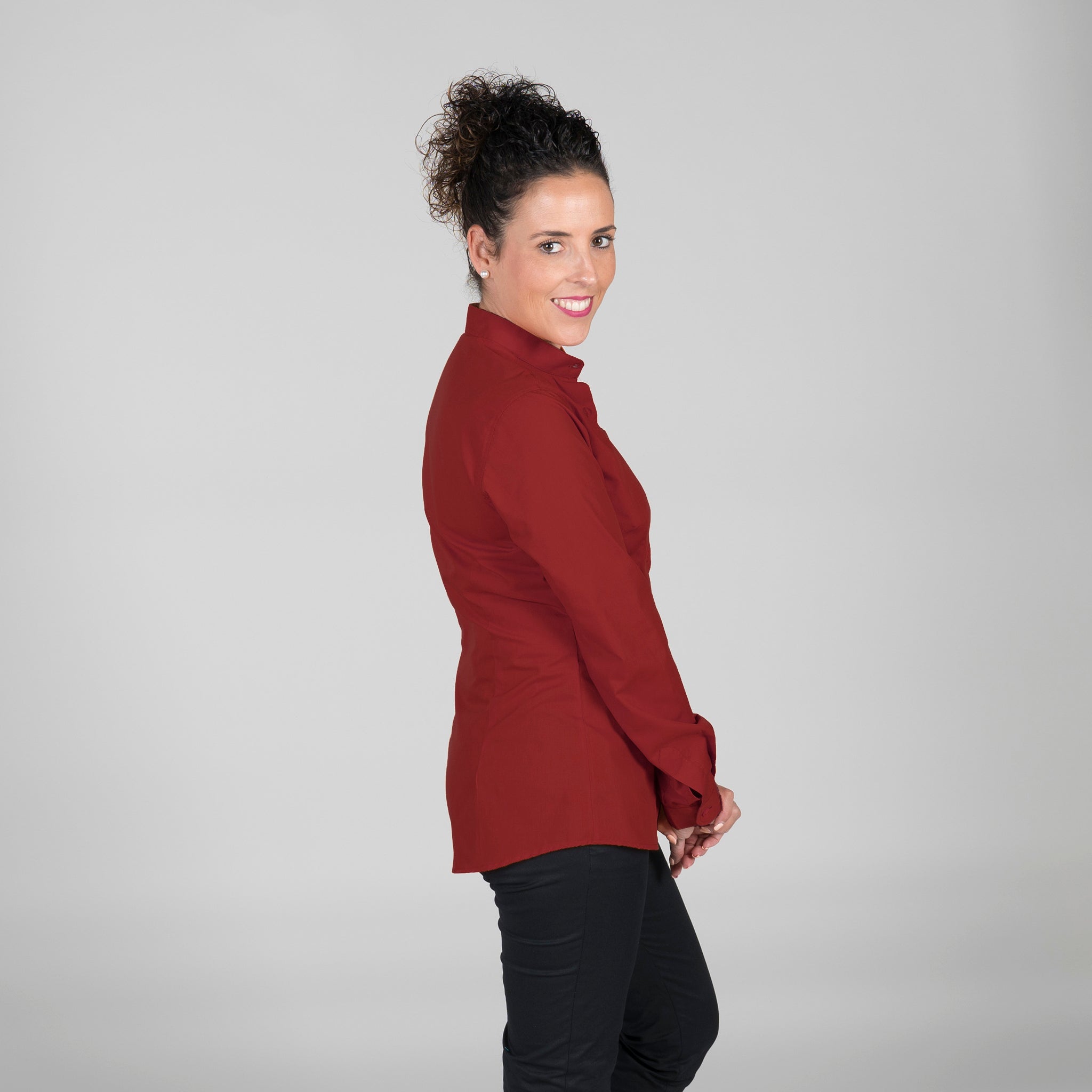 GARY'S Blouse col mao manches longues noir XS