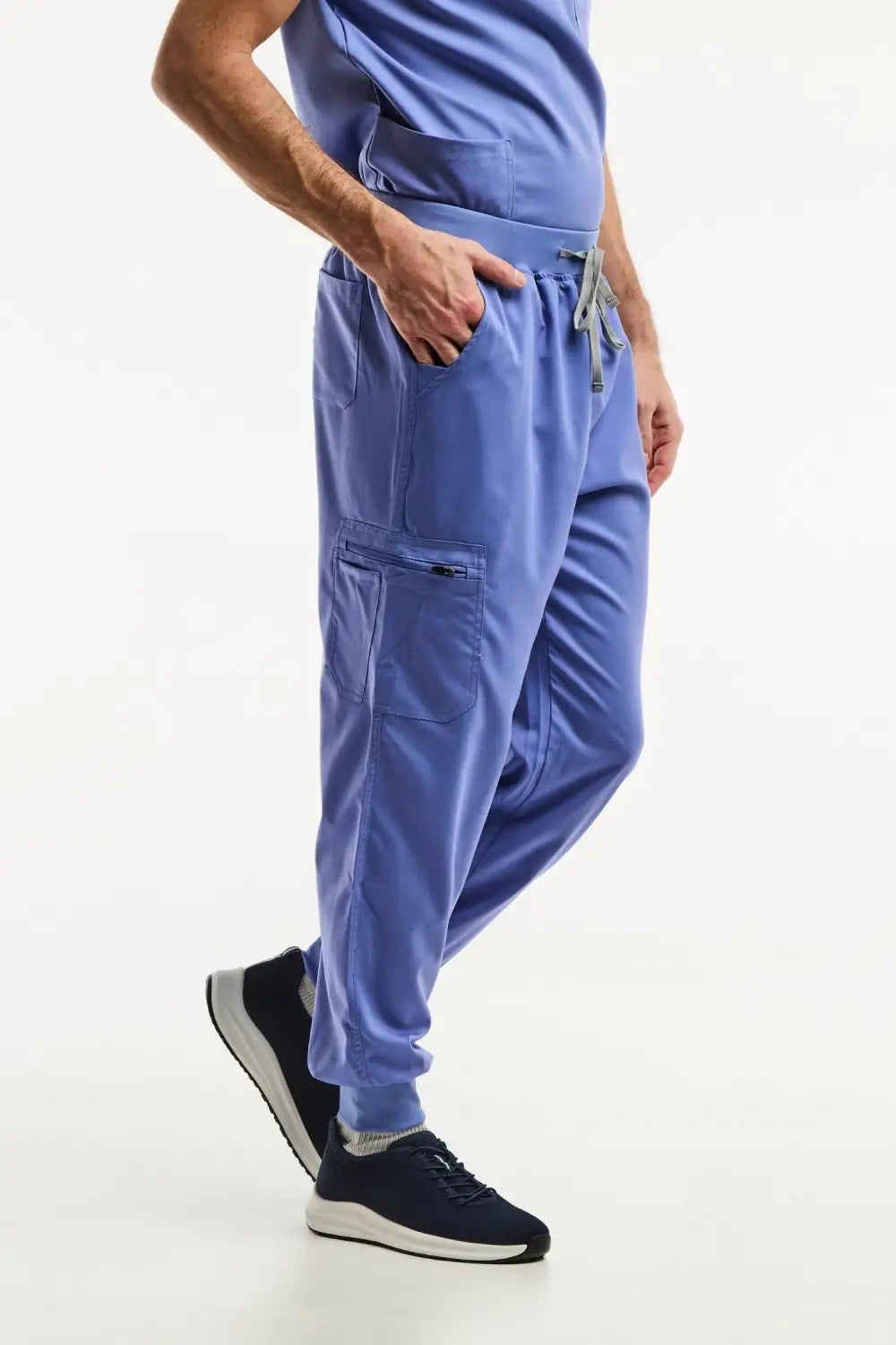 Aelin LUCA Jogger pantalon médical homme bleu stretch