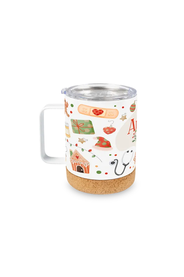 Enfermania Regalos Tasse thermique Noël 330 ml inox
