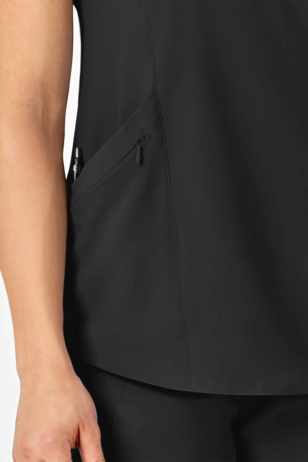 Aelin EMMA Renew tunique médicale femme noir 4 poches