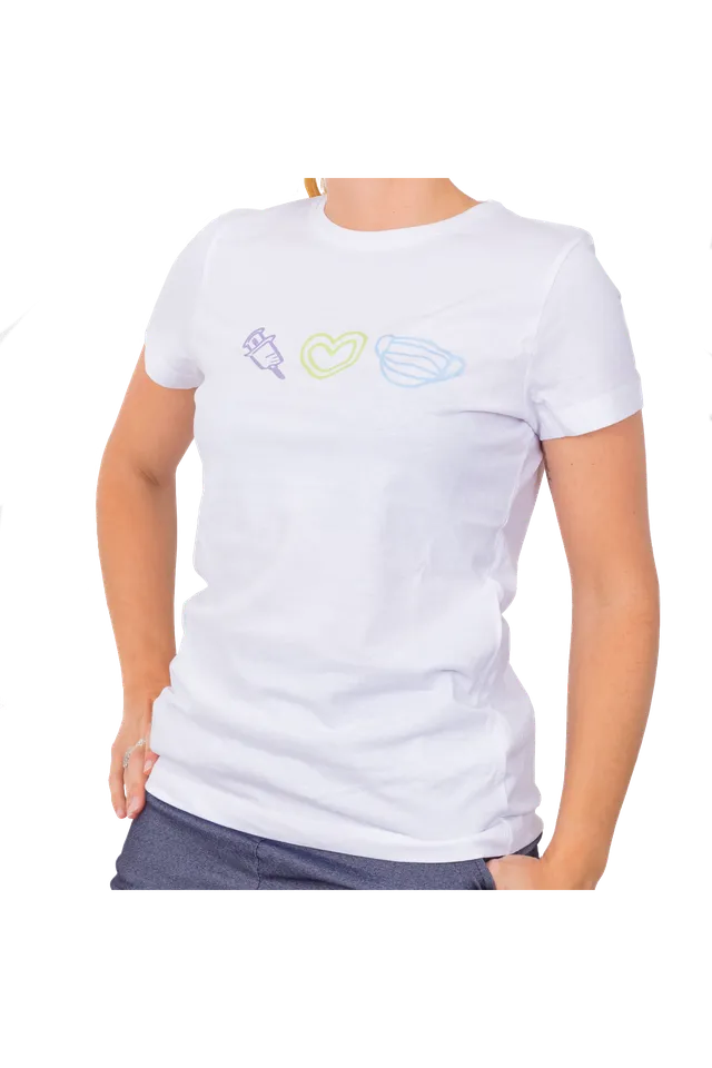 Enfermania Ropa camiseta blanche t-shirt femme taille S-2XL