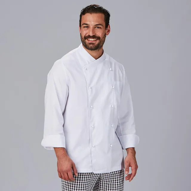 GARY'S Naples Veste de cuisinier unisexe blanche anti-tache