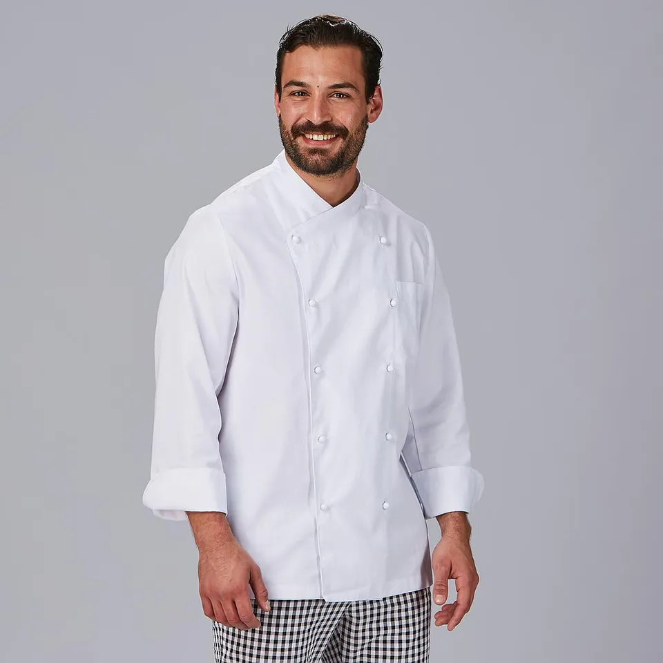 GARY'S Naples Veste de cuisinier unisexe blanche anti-tache