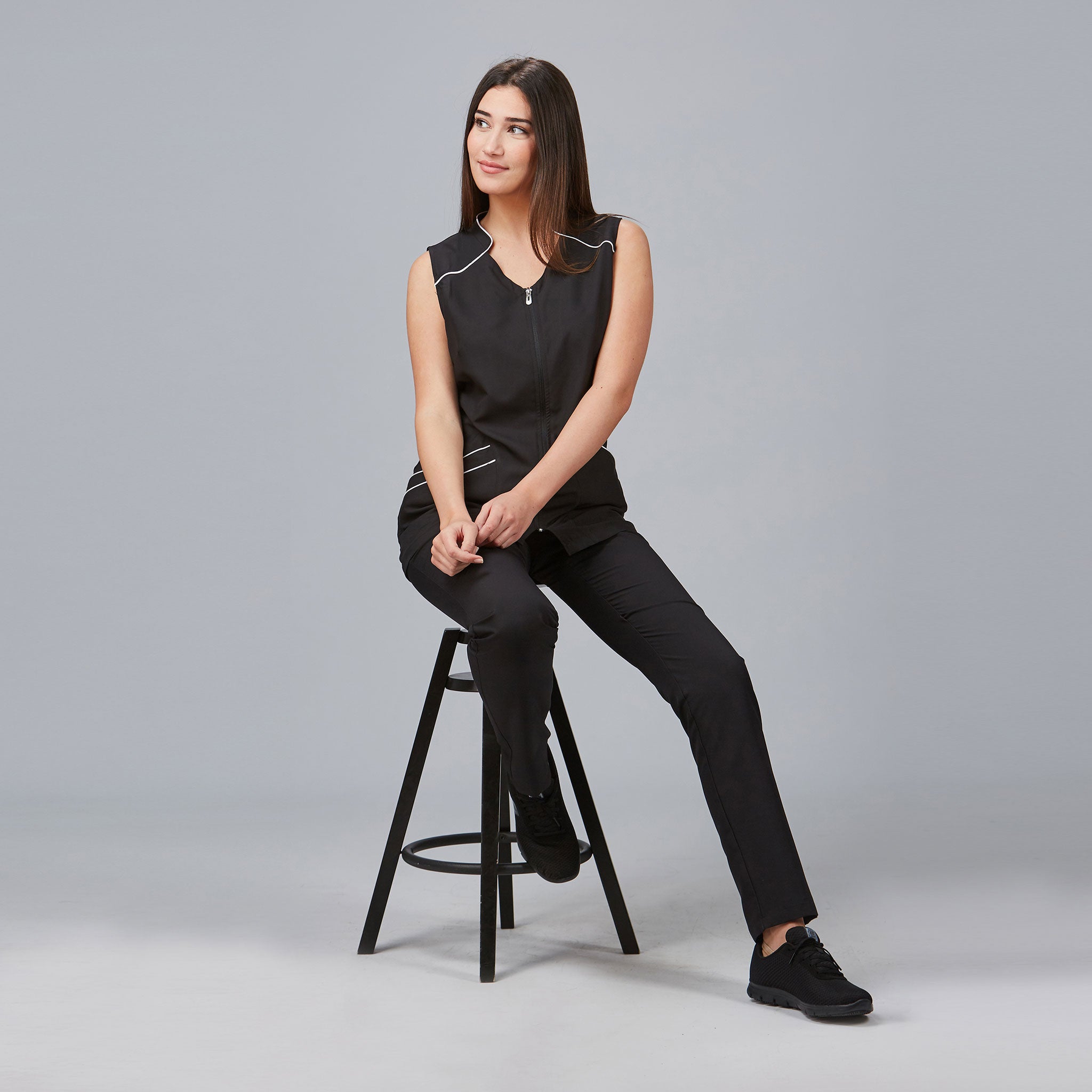 Gary's Begonia blouse travail femme blanche sans manches