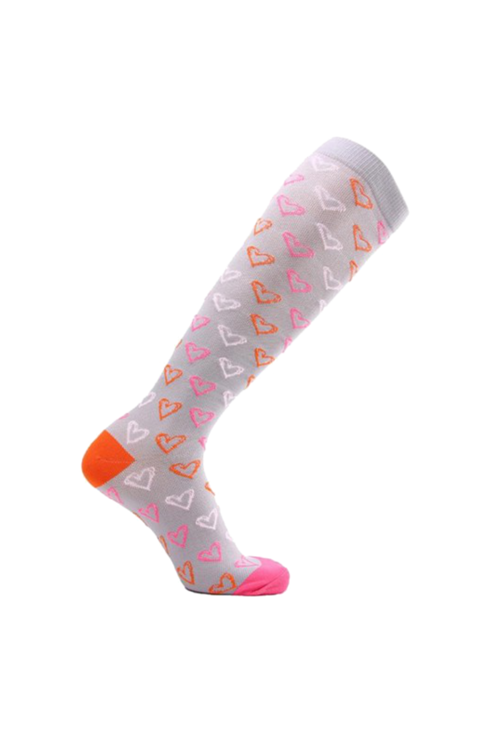 Enfermania Ropa chaussettes de compression Cœurs gris S/M