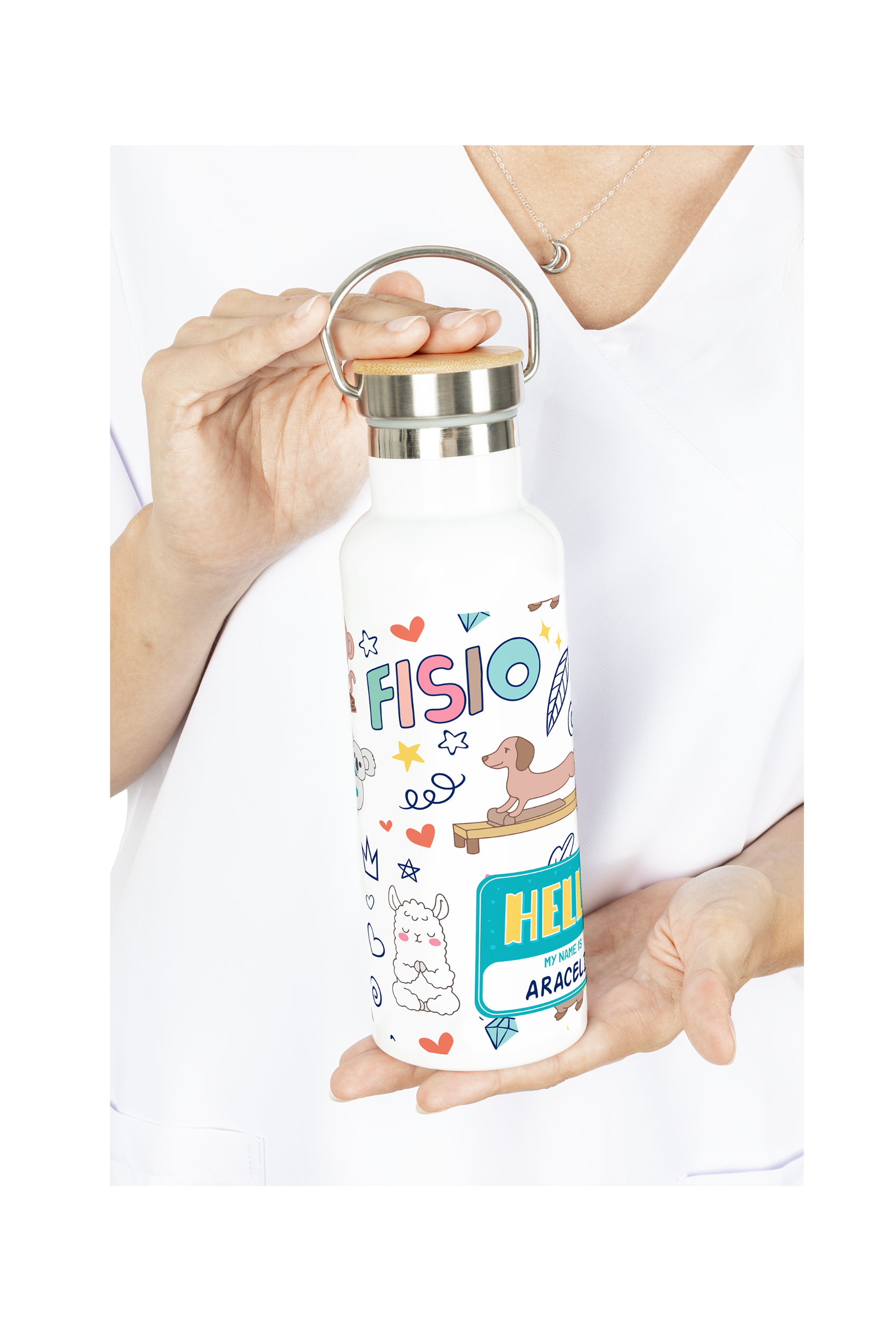 Enfermania Regalos gourde isotherme inox 500ml Fisio