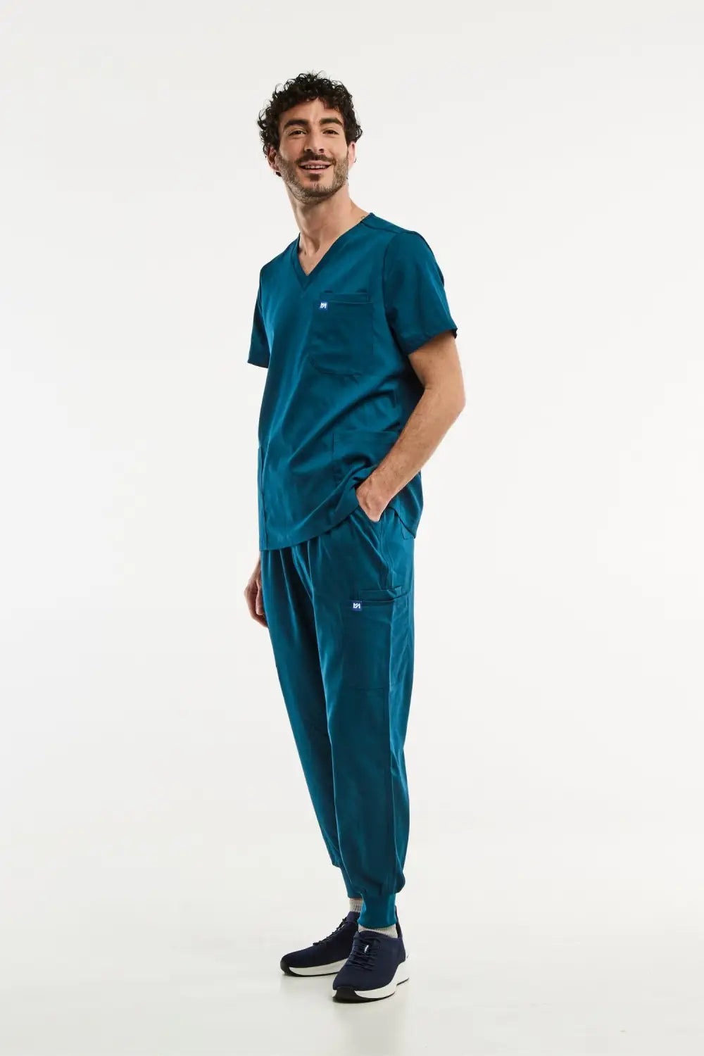 Aelin LUCA tenue médicale homme vert turquoise stretch