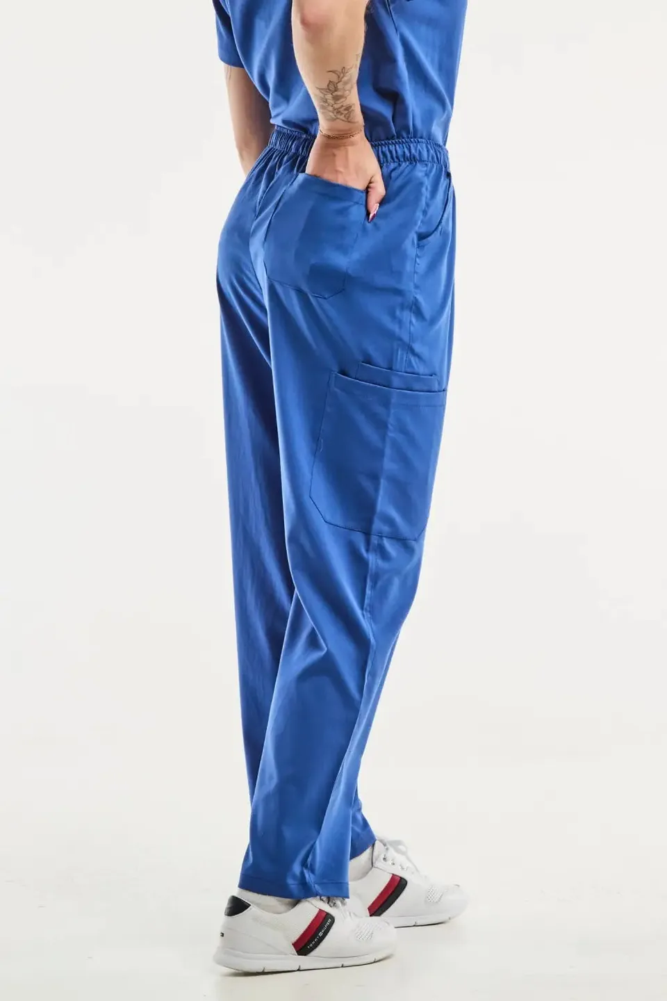 Aelin EMMA Bleu Roi pantalon médical femme stretch