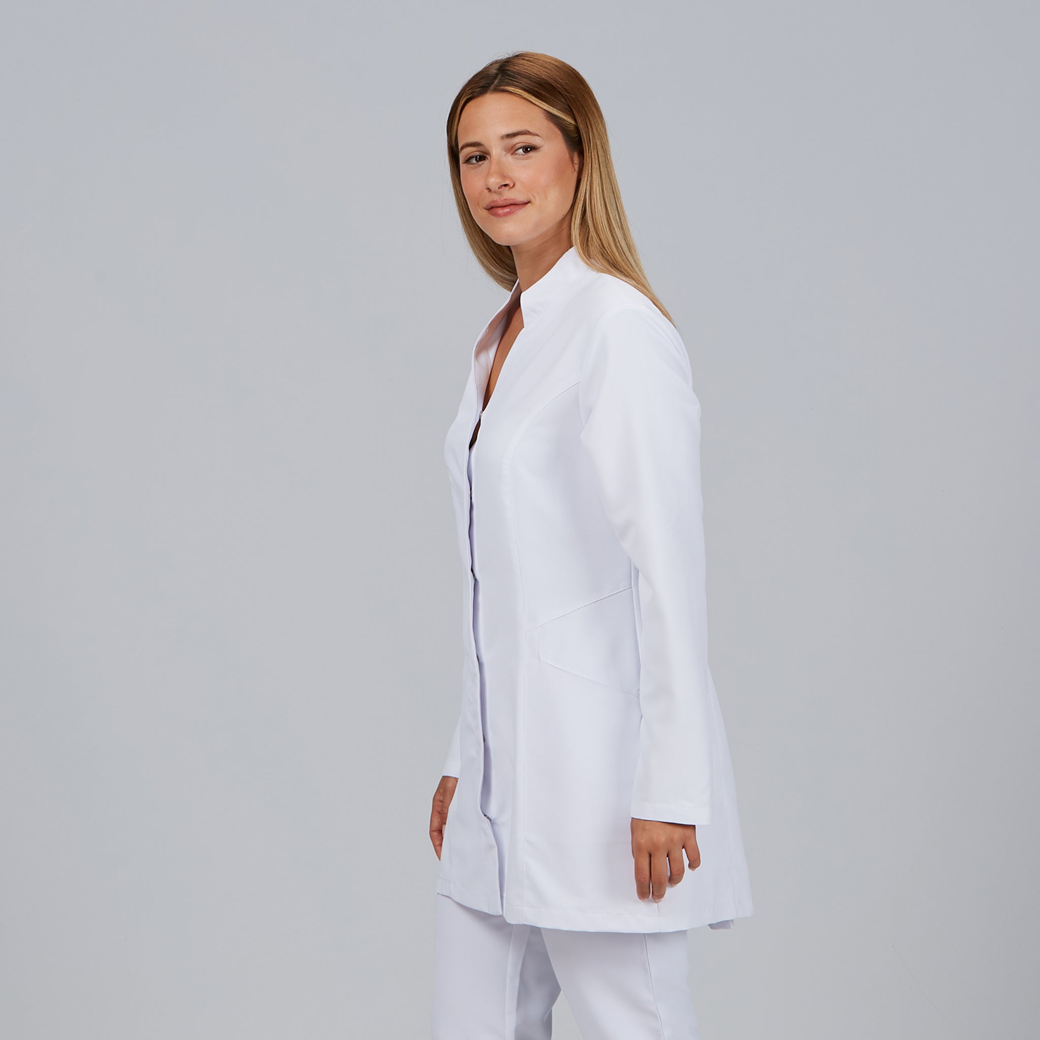 Gary's Priscila blouse médicale blanche femme col V poches