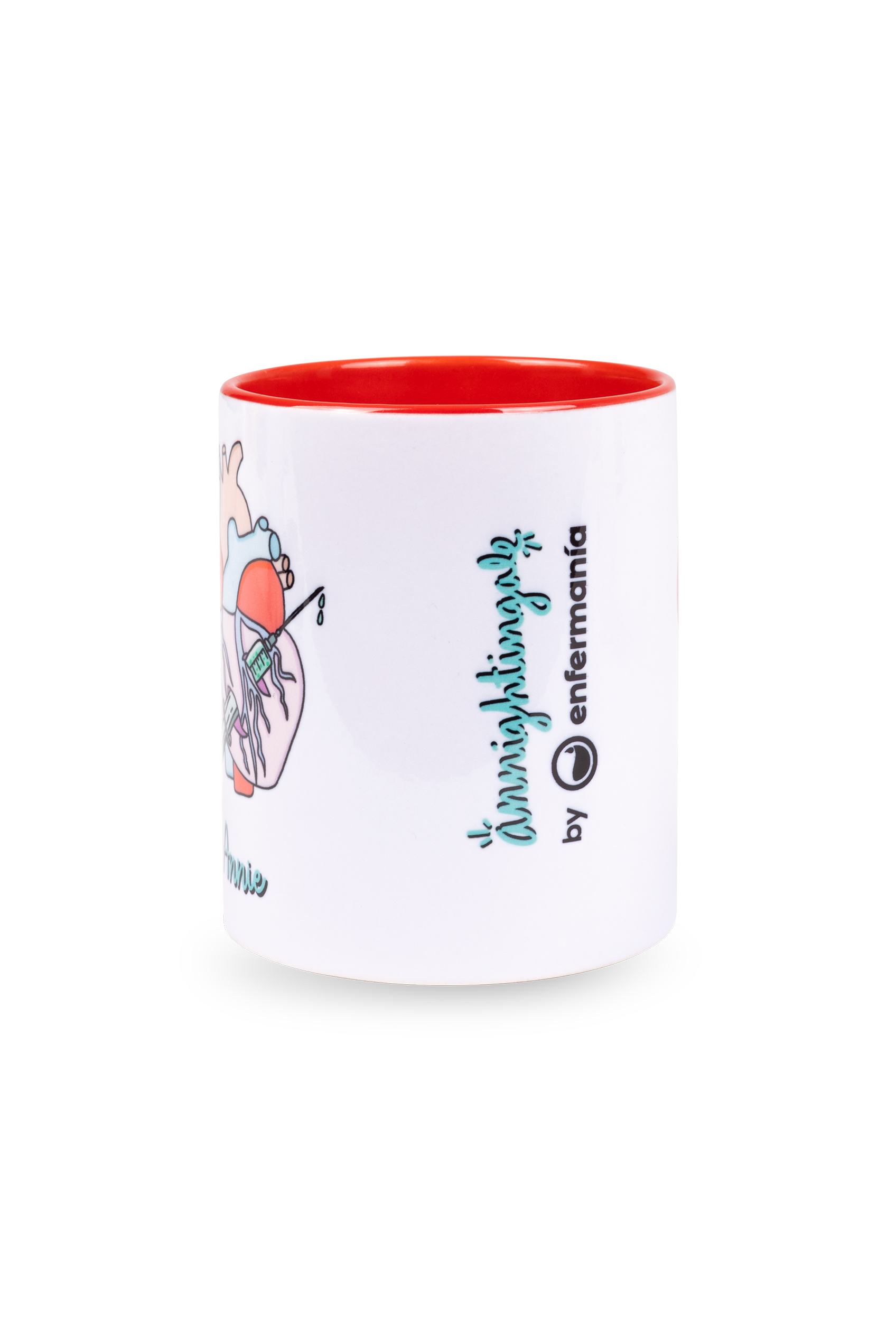 Enfermania Rebelheart tasse céramique rouge personnalisable 350ml