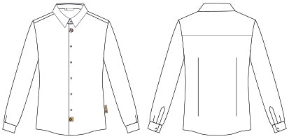 GARY'S Eliseo Slim Fit chemise homme blanc recyclé
