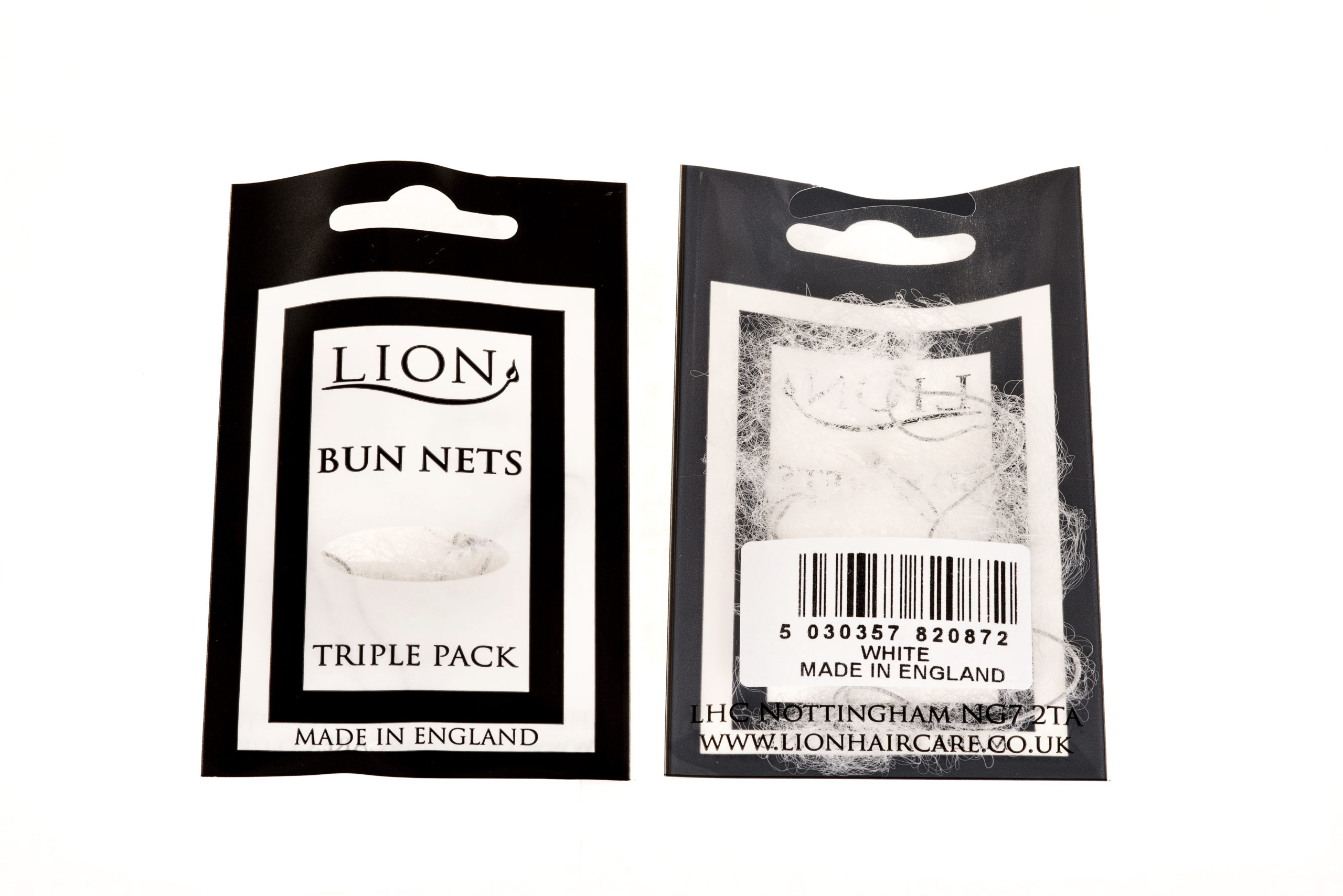 Lion Haircare Bun Nets filet chignon nylon lot 3