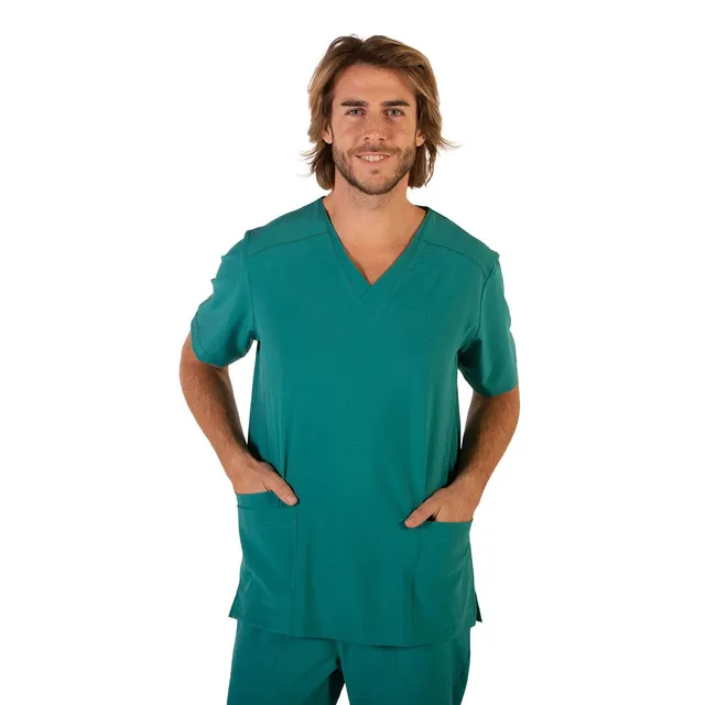 Enfermania Ropa Microfibra 360 blouse homme bleu pétrole taille L