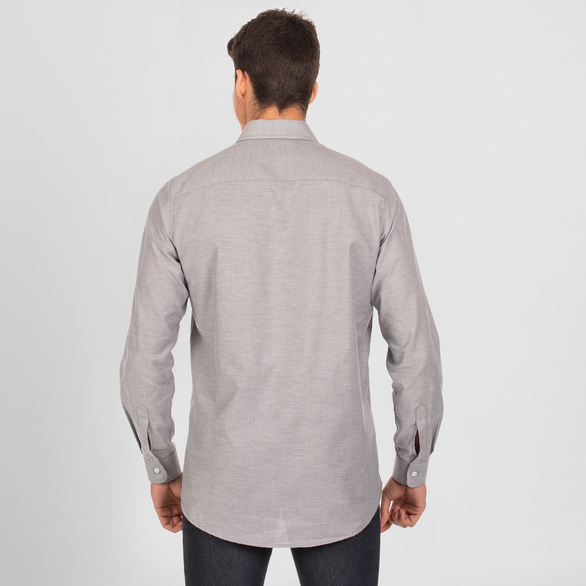 GARY'S Oxford Chemise Homme Blanche Manches Longues