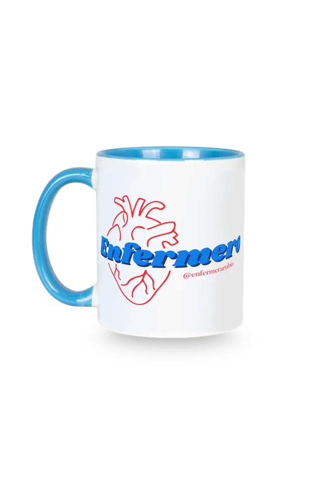 Enfermania Regalos tasse céramique bleu clair enfermerarubia 350 ml
