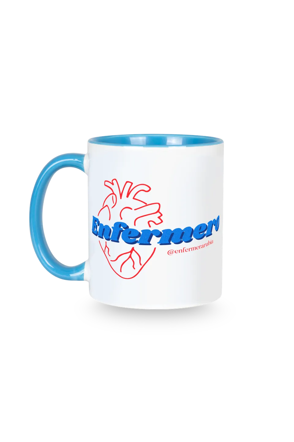 Enfermania Regalos tasse céramique bleu clair enfermerarubia 350 ml