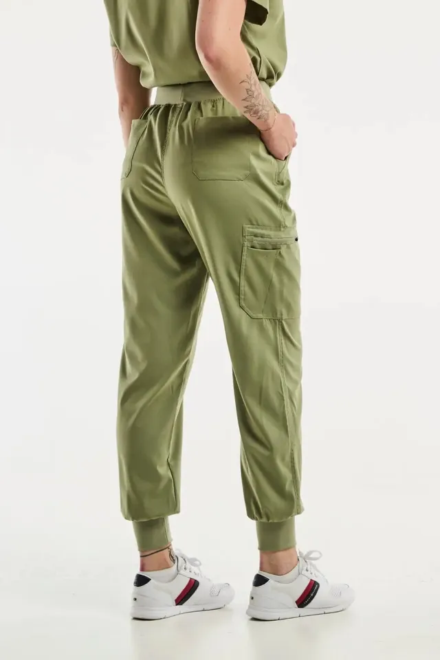 Aelin EMMA jogger pantalon médical vert olive femme