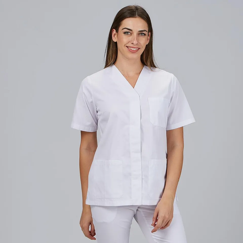 Gary's Blouses blouse médicale femme blanche manches courtes