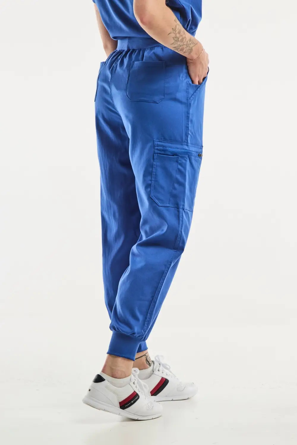 Aelin EMMA Jogger pantalon médical femme bleu roi stretch