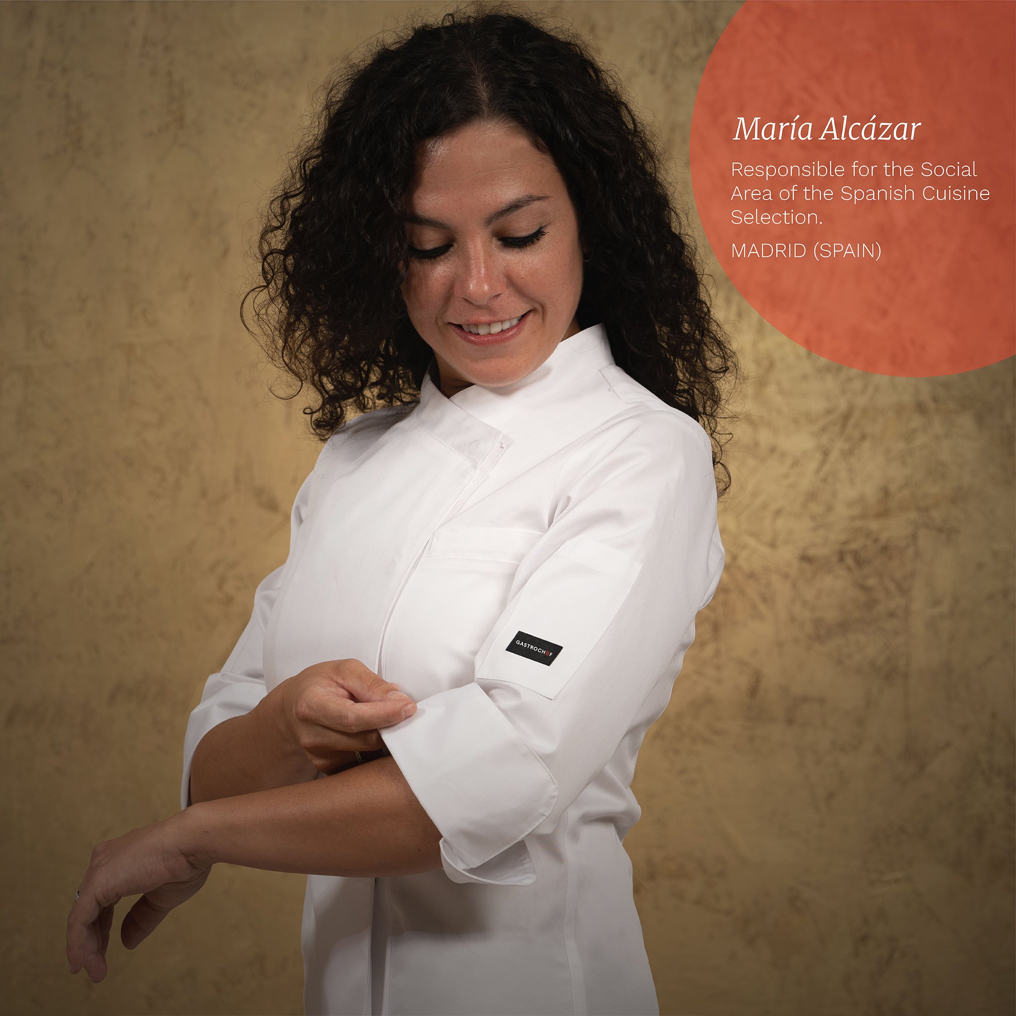GARY'S Galatea Veste Cuisine Femme Blanche Coton