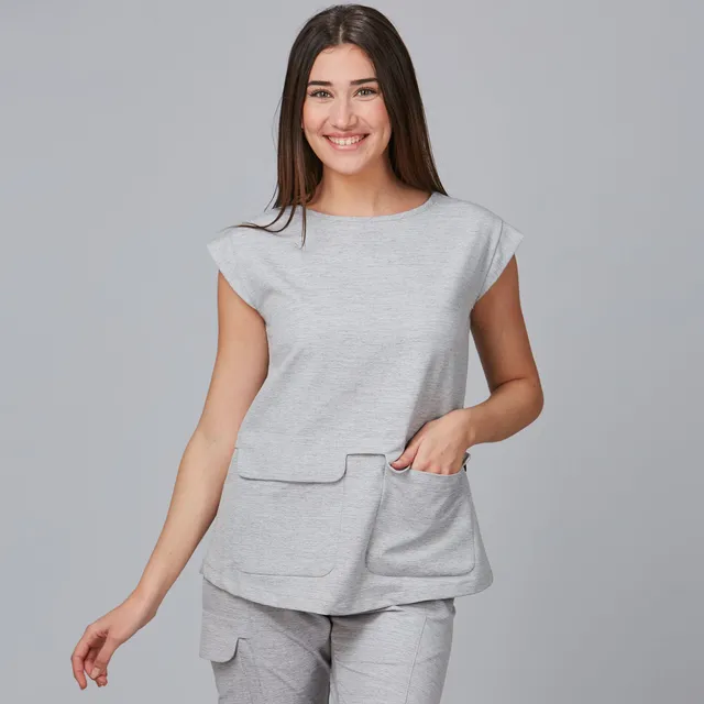 GARY'S Campanilla blouse femme sans manches gris perle XS