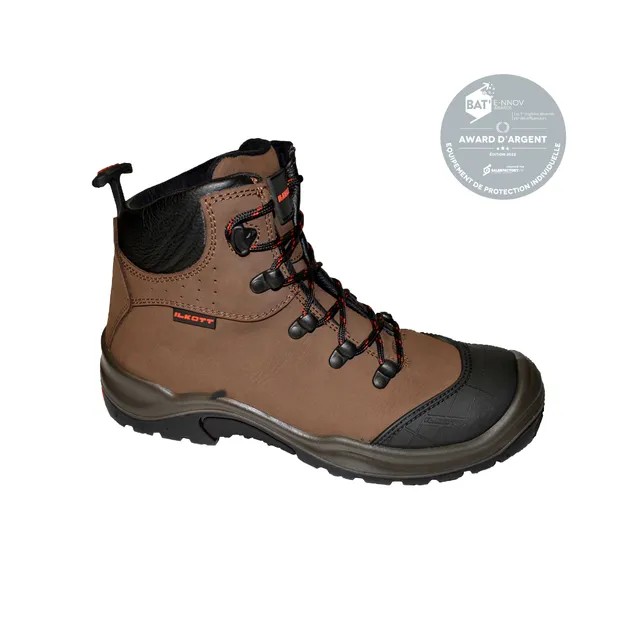ILKOTT Chaussures de sécurité haute marron cuir nubuck imperméable