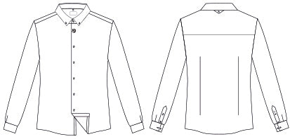 Gary's Nino Chemise Slim Fit Marine Pois Manches Longues