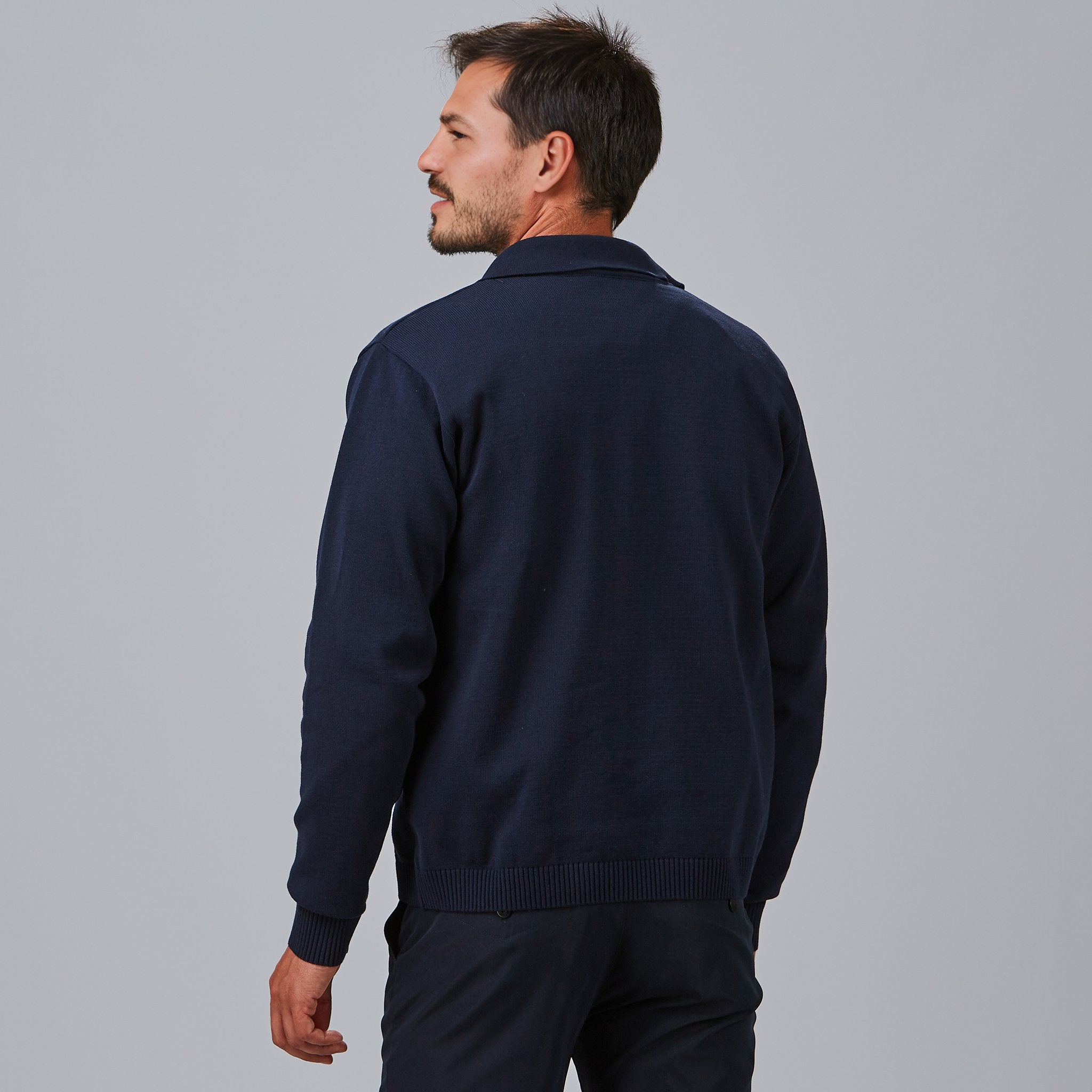 GARY'S Cardigan gilet homme boutonné col revers recyclé