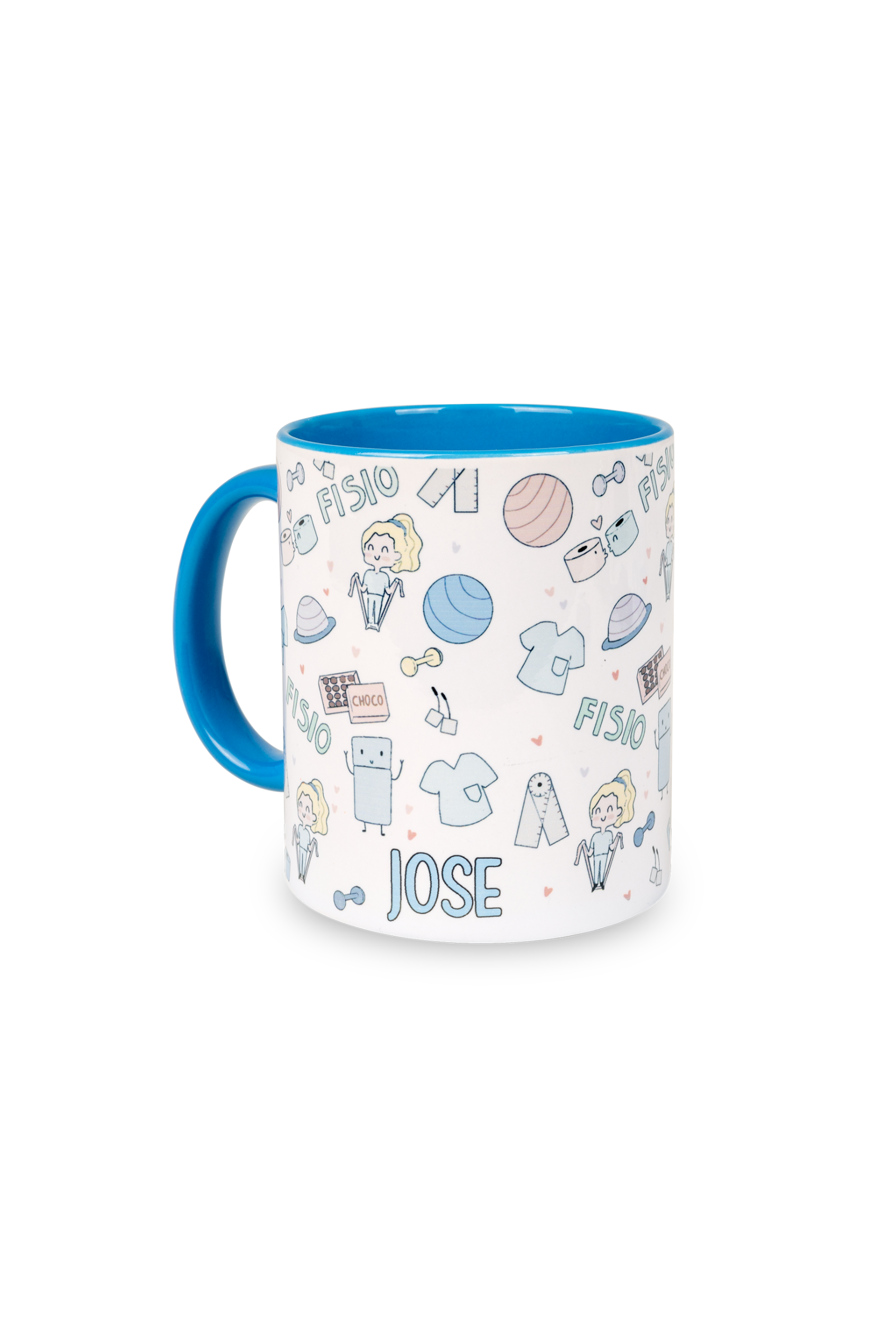 Enfermania Fisio Pastel mug céramique bleu clair 350 ml