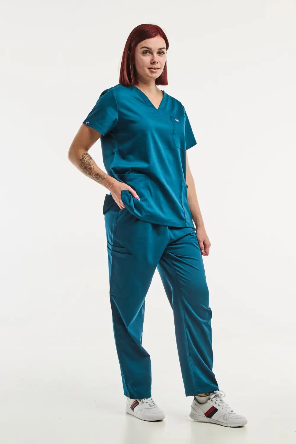Aelin EMMA tenue médicale femme vert turquoise stretch