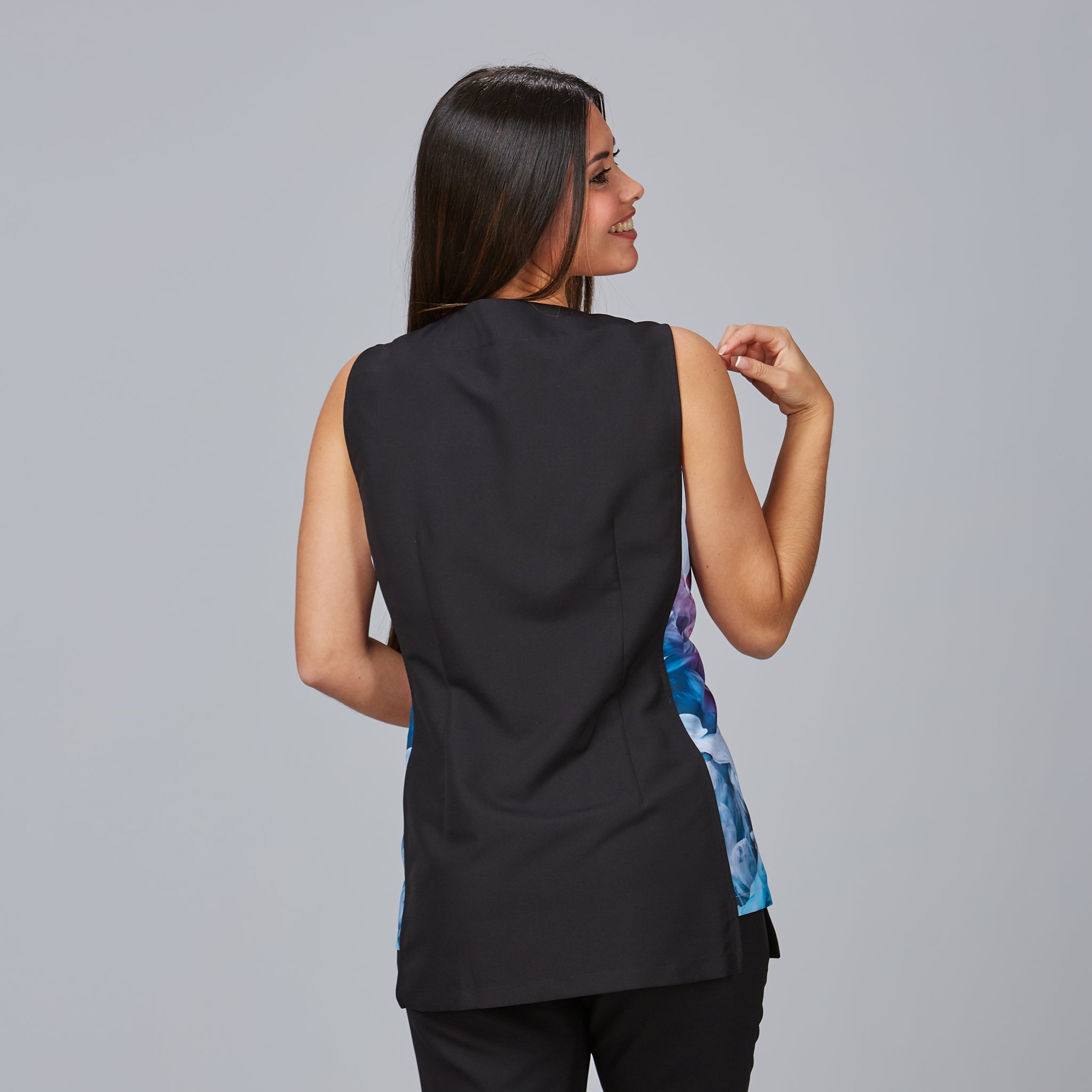 Gary's Tiaca blouse travail femme noire sans manches S