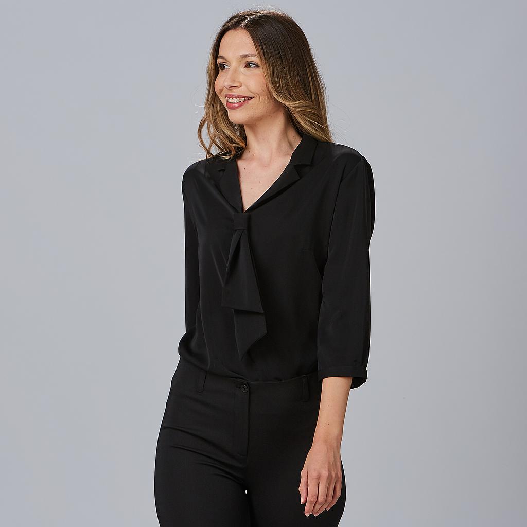 GARY'S Flavia chemisier blouse femme col lavallière stretch