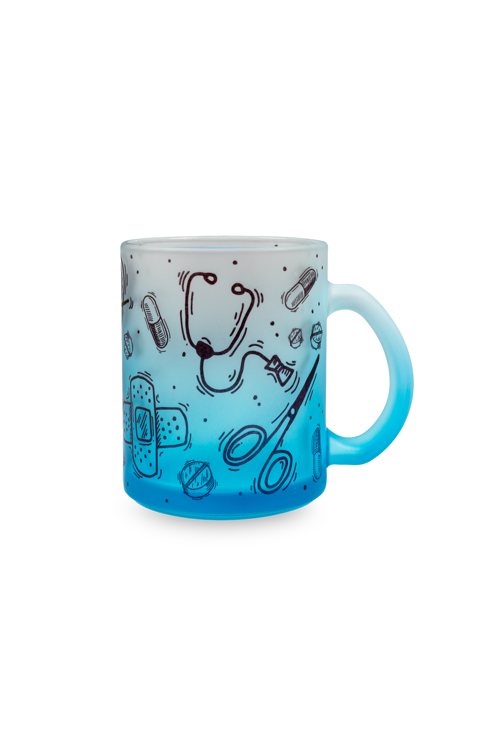 Enfermania Regalos Motion tasse verre bleu 350 ml