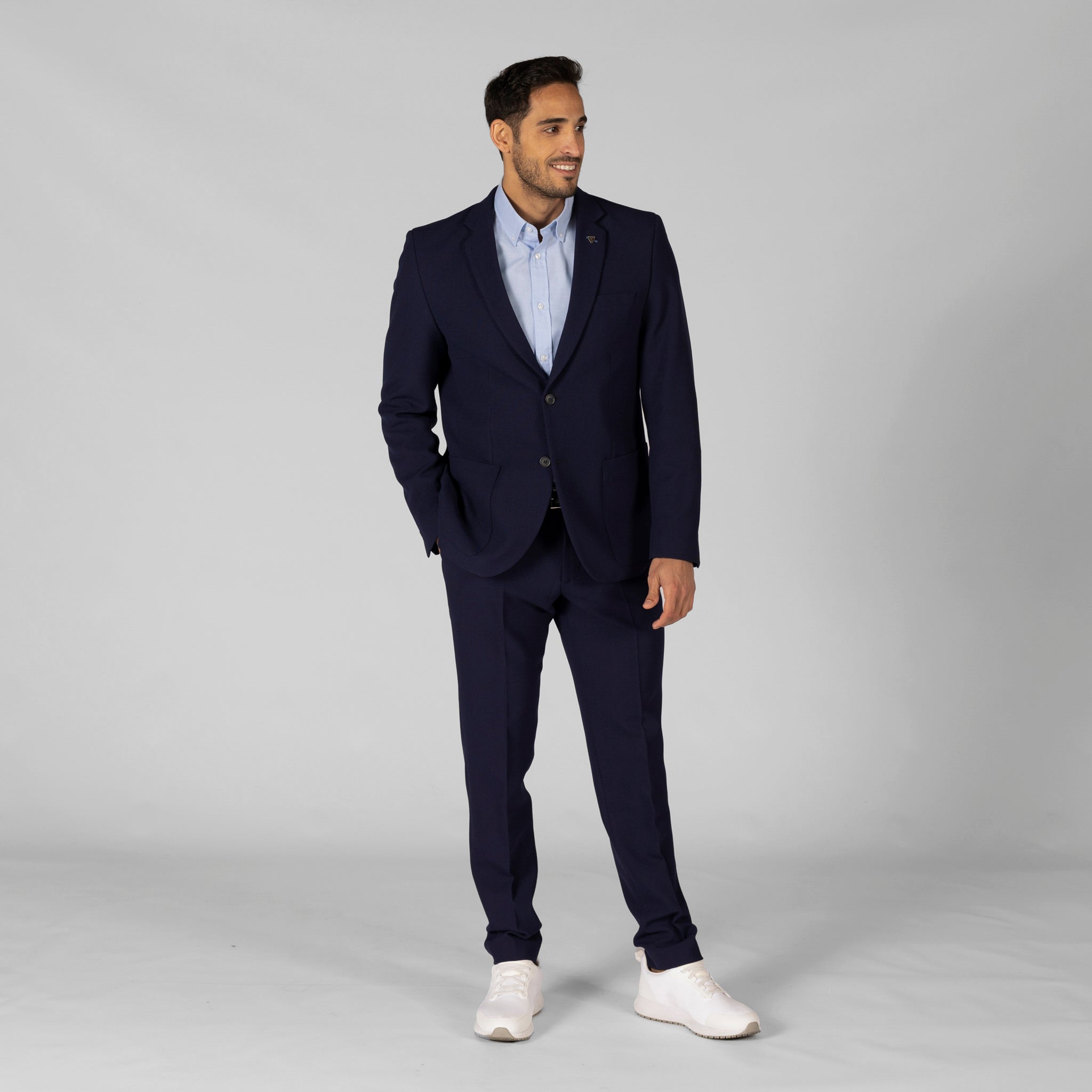 GARY'S Pants Welfare pantalon costume bleu marine