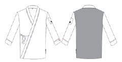 Gary's Chef veste cuisine Poseidon blanc unisexe