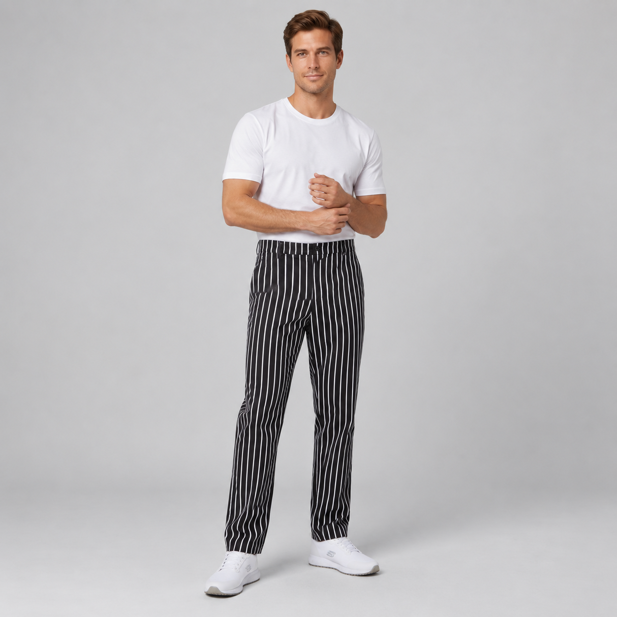 Gary's Printing pantalon cuisine damier noir/blanc 48
