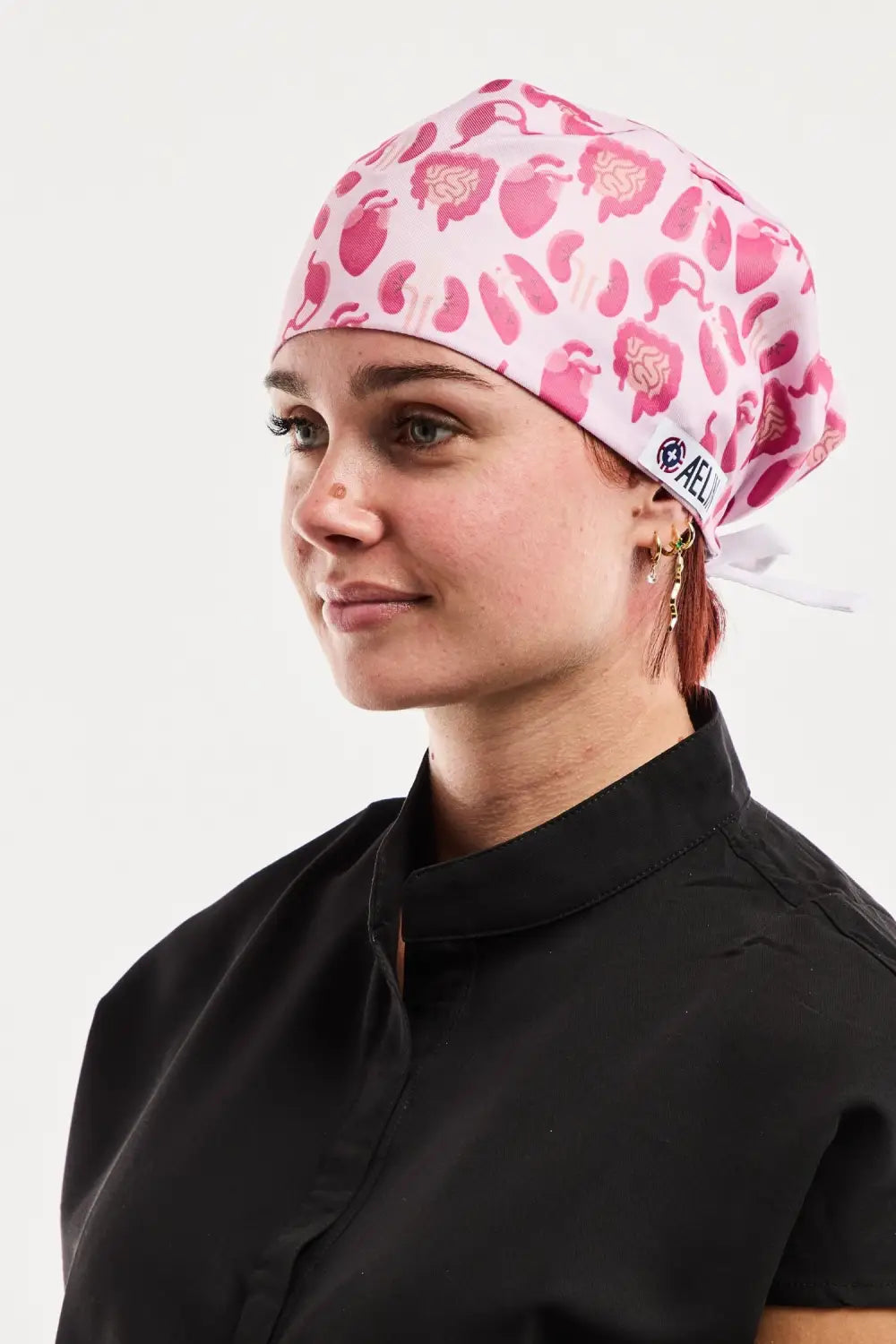 Aelin Paris calot de bloc organes roses cheveux courts