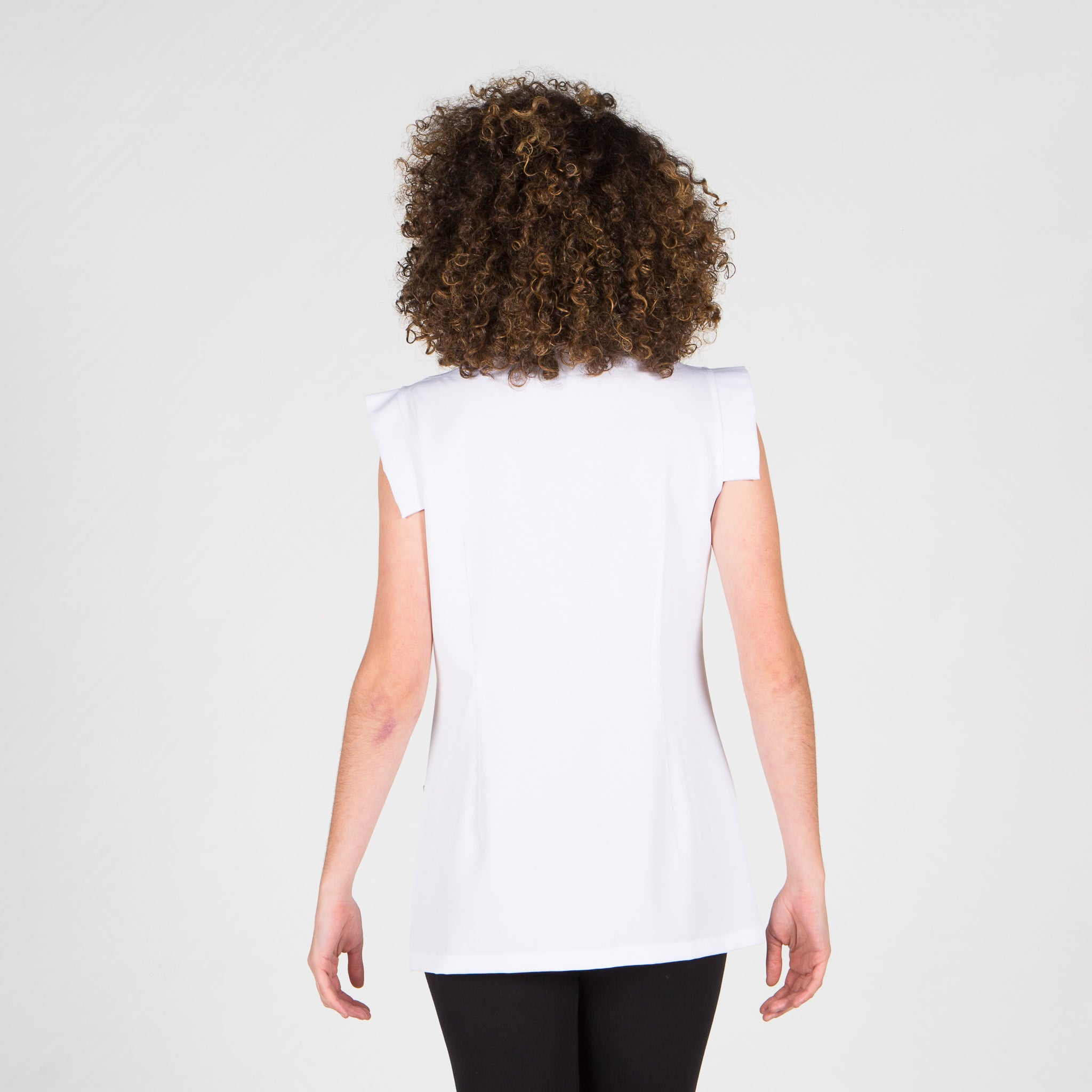 Gary's Melisa blouse femme blanche sans manches stretch