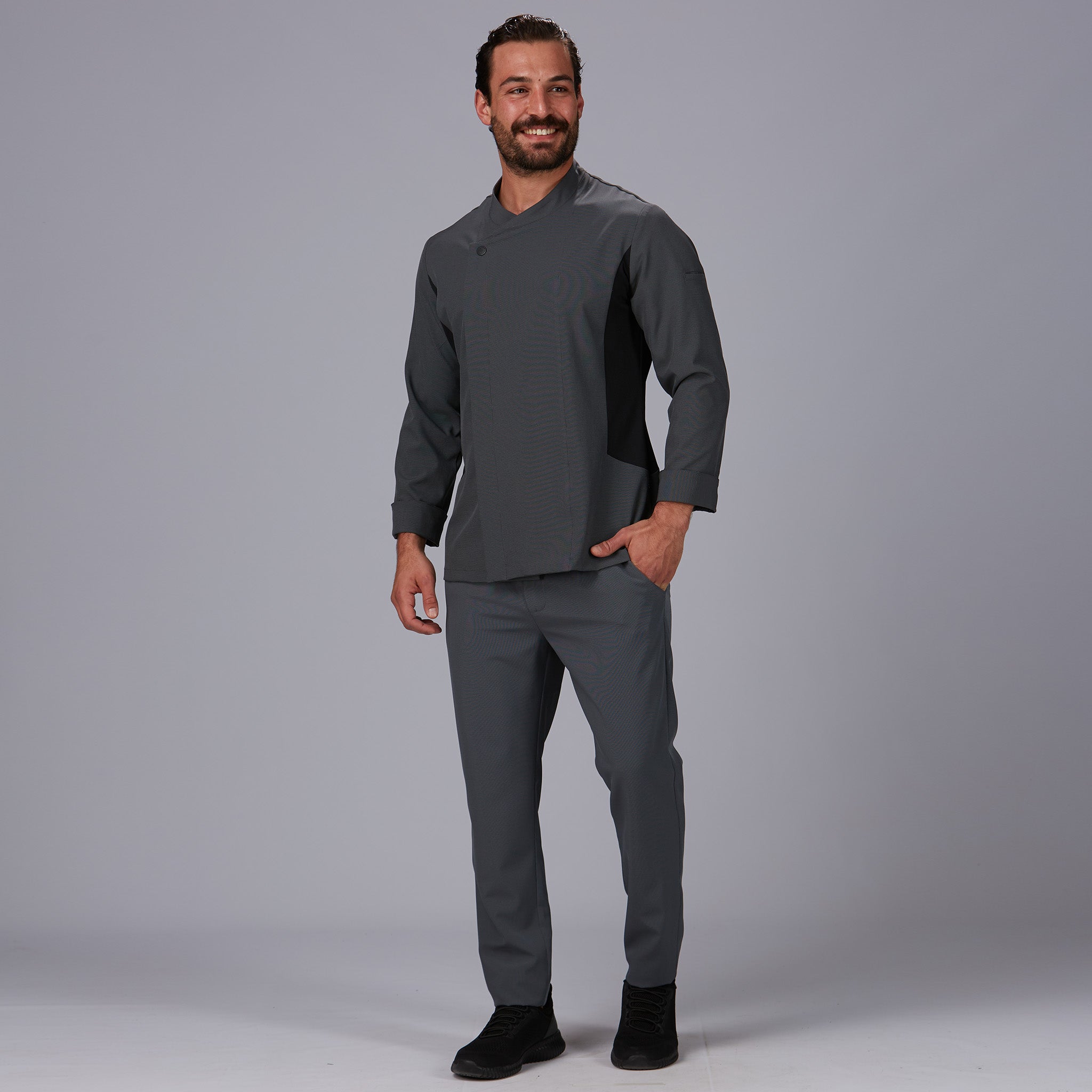 GARY'S Pants Bi-Stretch pantalon gris marengo L