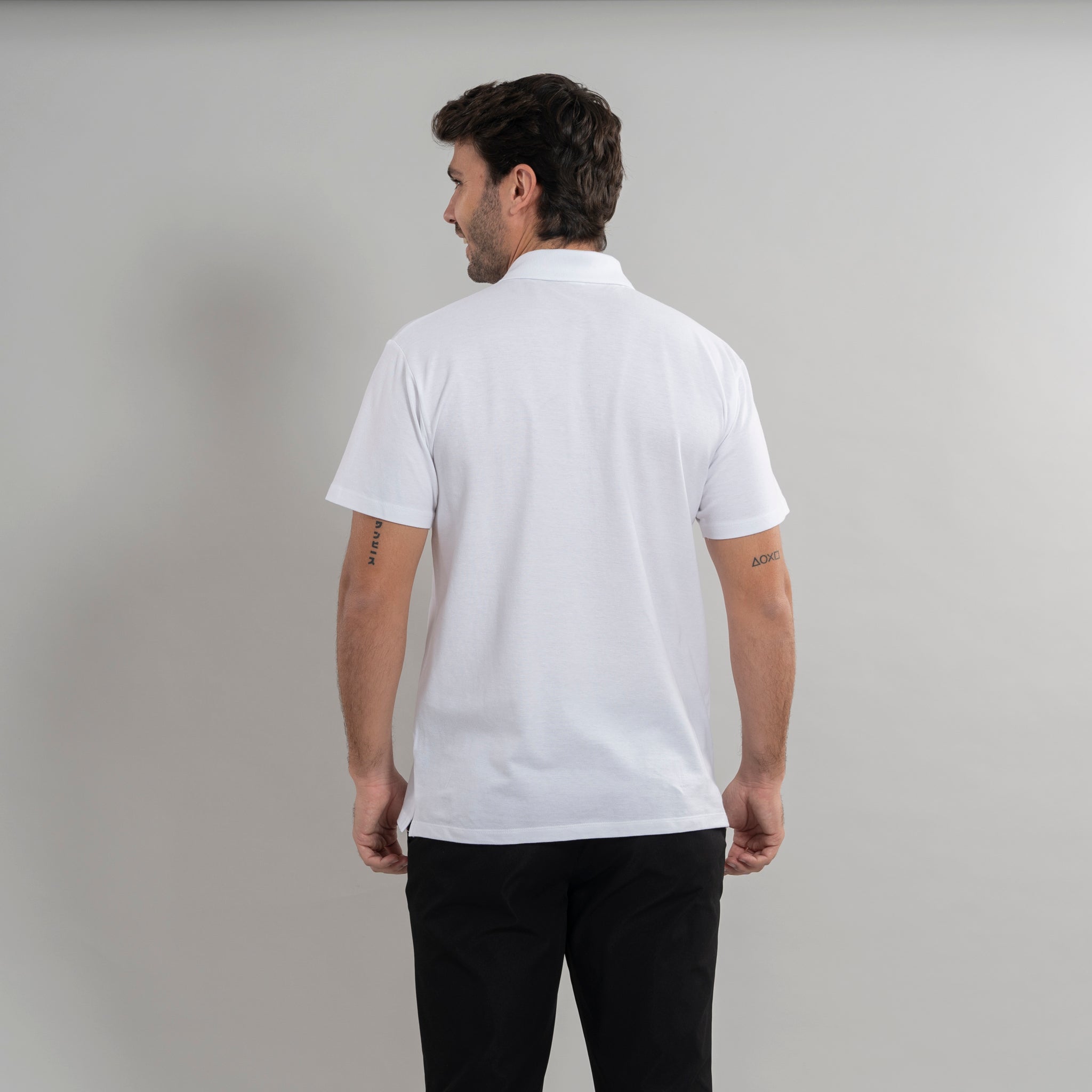 GARY'S Peñafiel polo homme coton noir manches courtes