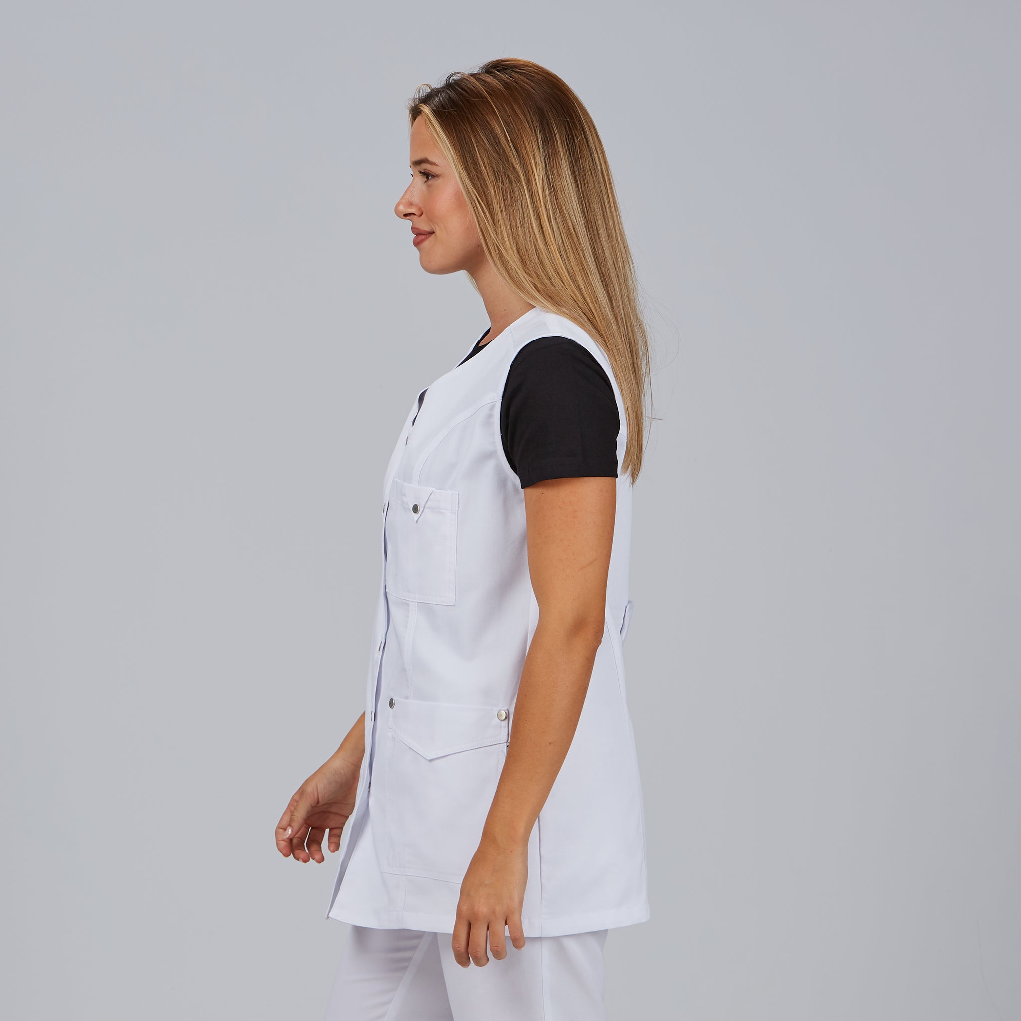 Gary's Chantal blouse femme blanche sans manches twill