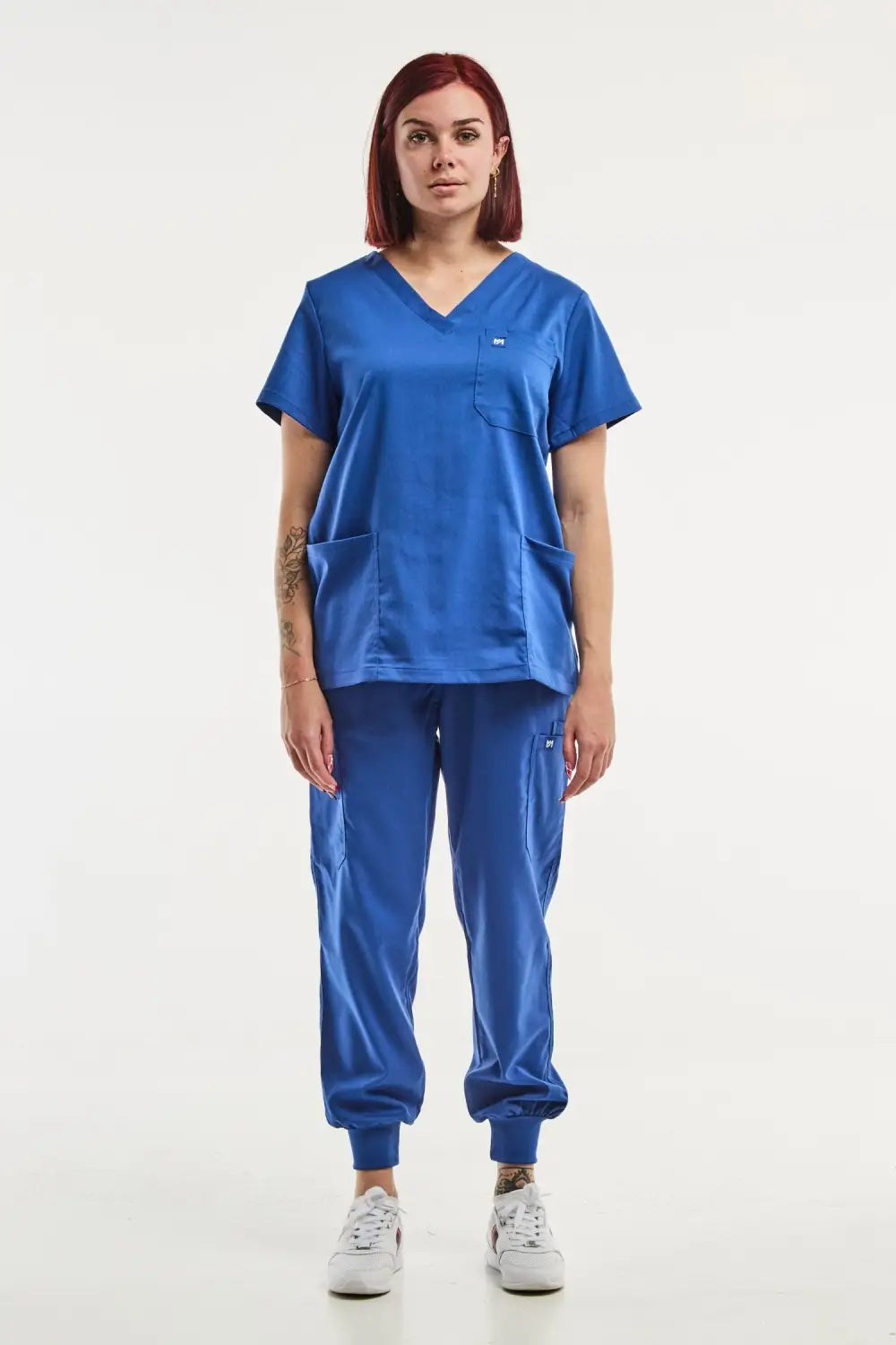 Aelin EMMA Jogger tenue médicale femme bleu roi col V