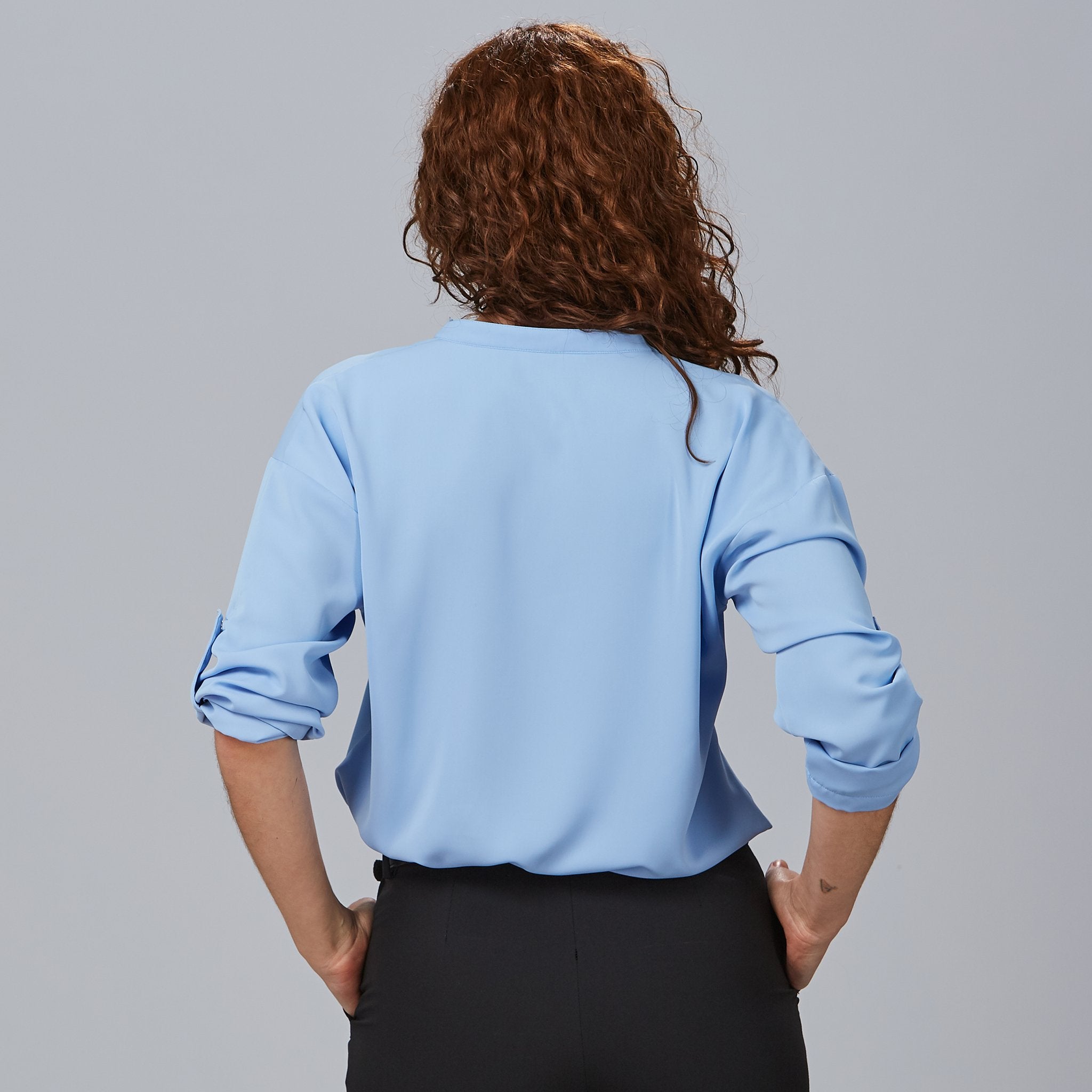 Gary's Blouses chemisier Micaela blanc manches retroussables