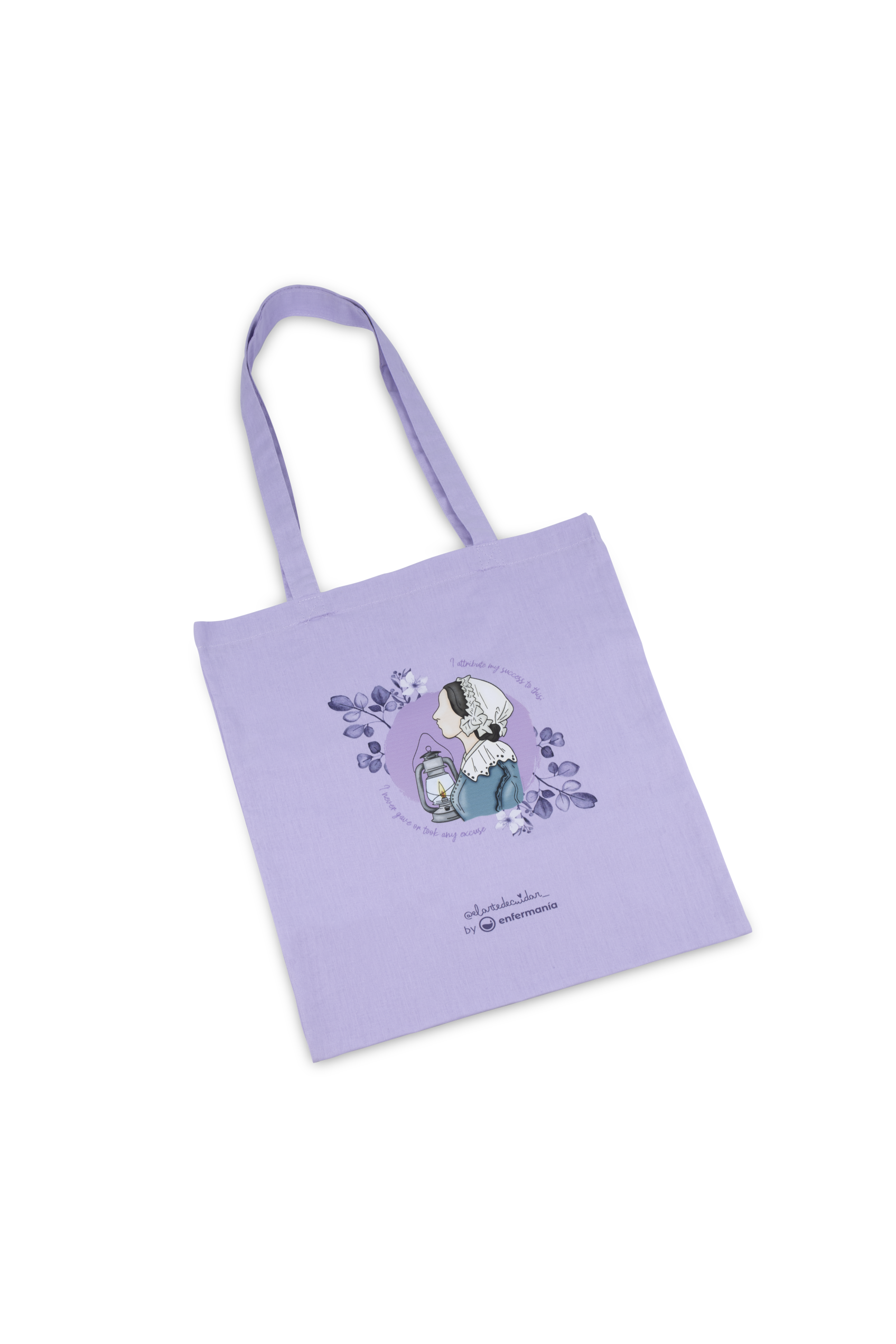 Enfermania Florence Nightingale tote bag lavande coton
