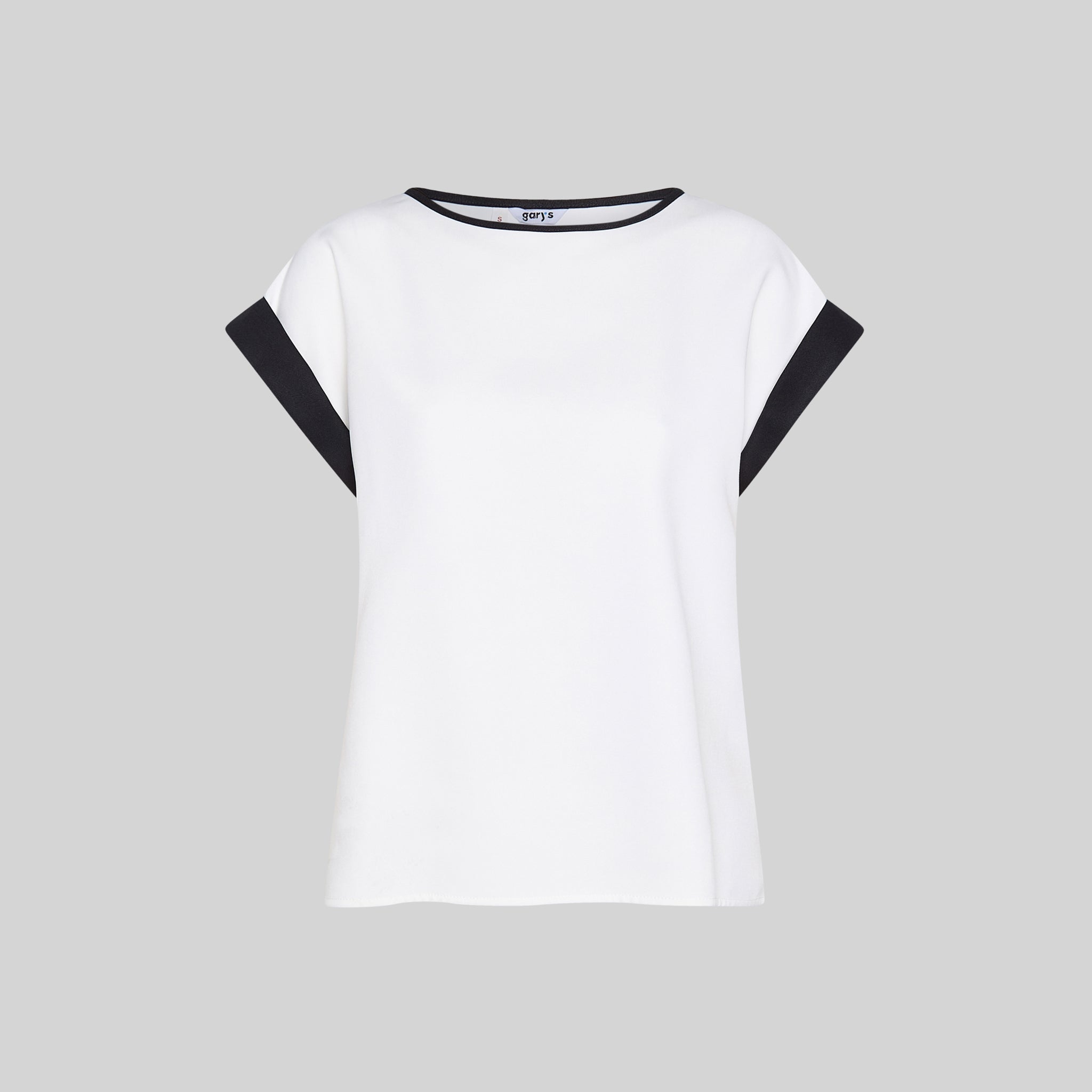 Gary's blouse travail femme blanche crêpe manches courtes