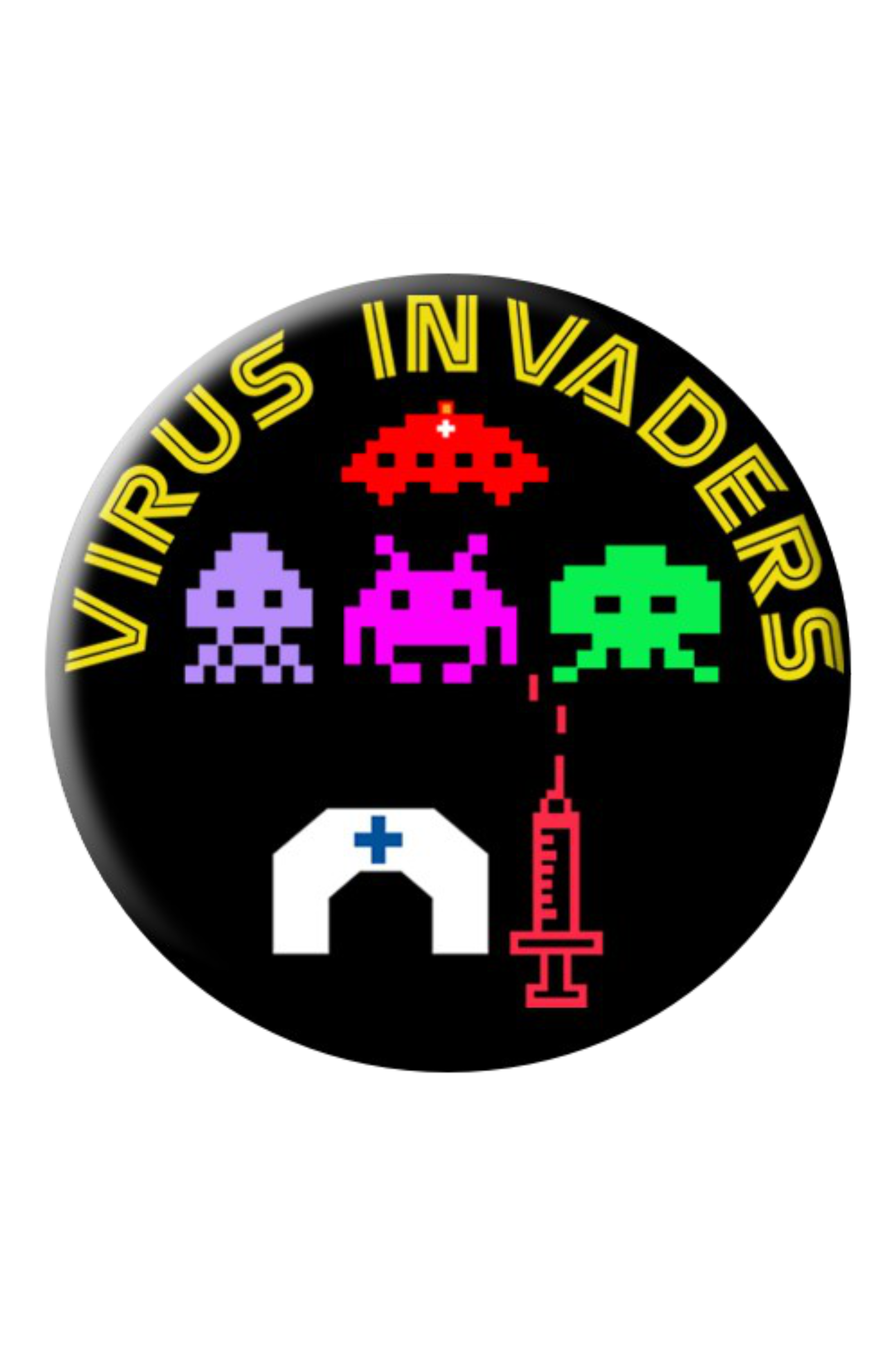 Enfermania Virus Invaders badge métal 38 mm