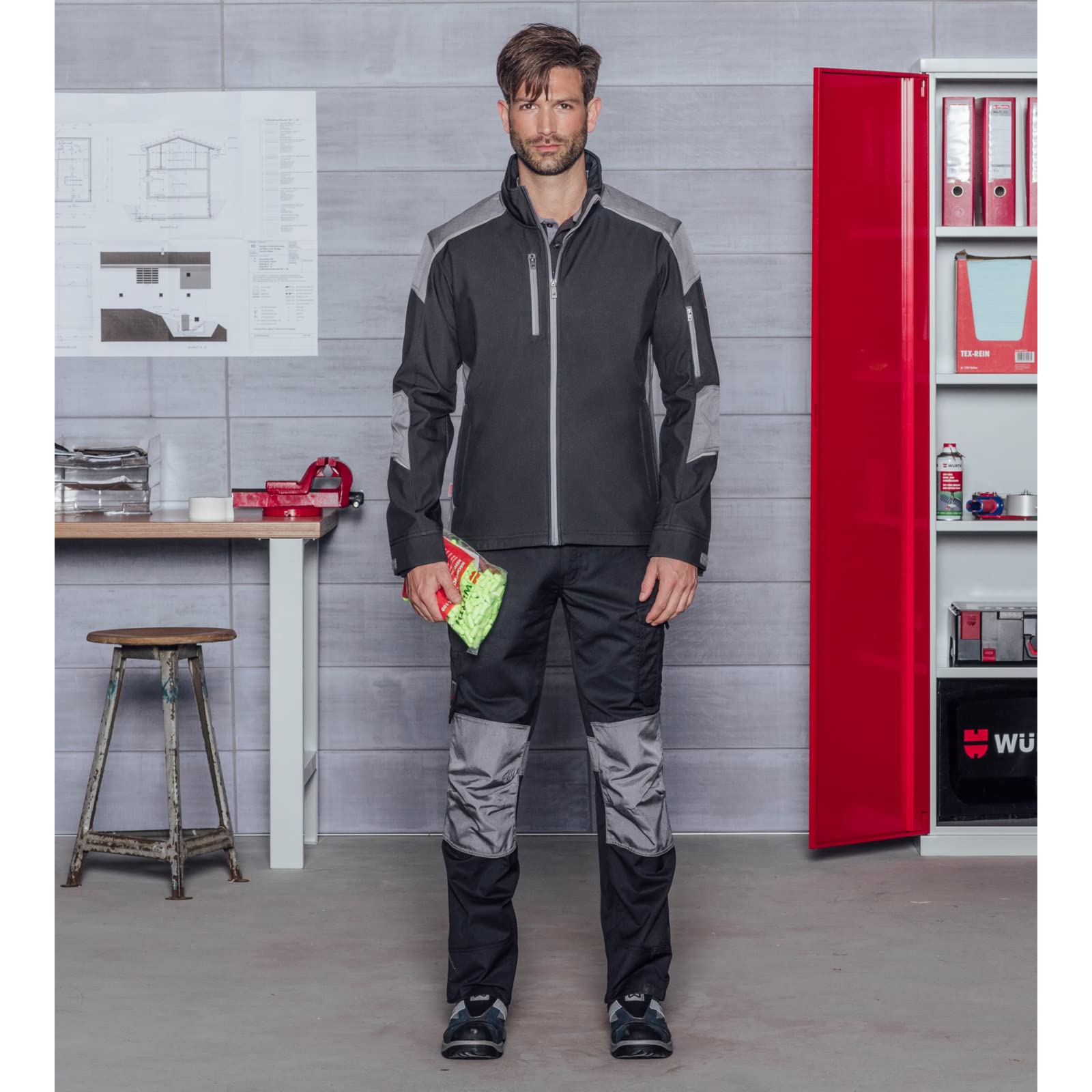 Würth MODYF Cetus softshell anthracite/gris XL coupe-vent