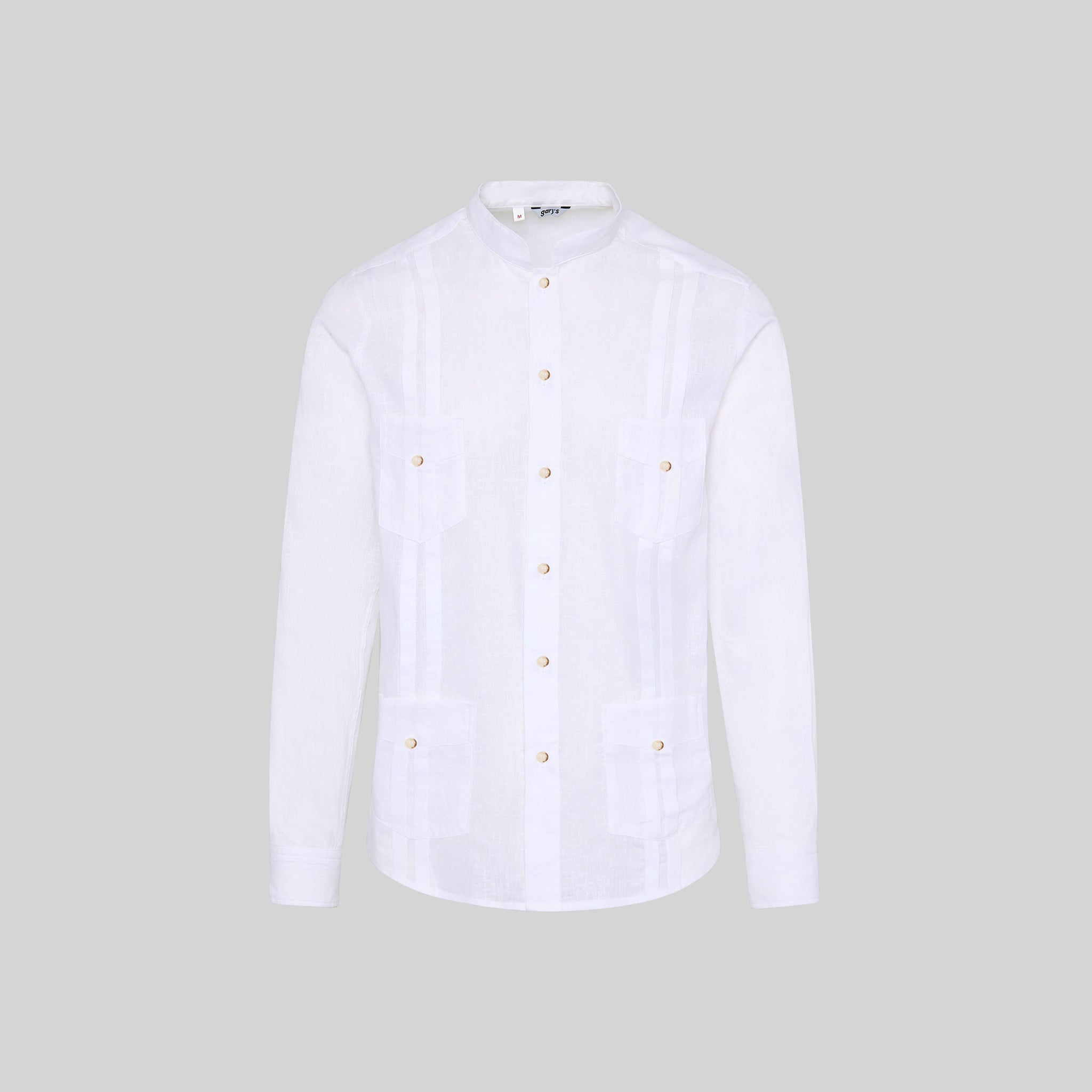 Gary's Borneo chemise guayabera homme lin blanche S