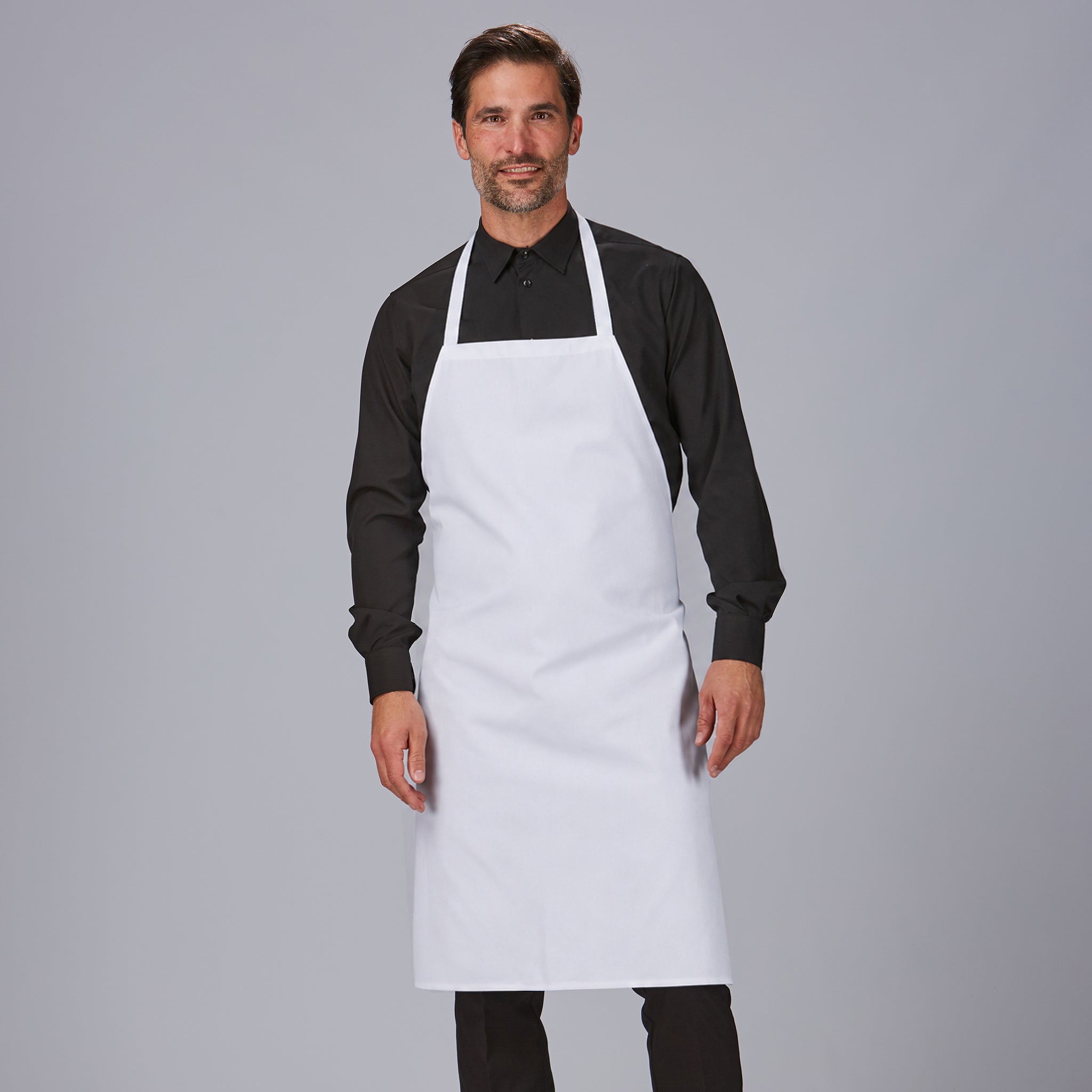 GARY'S tablier bavette coton noir 90x75 cm